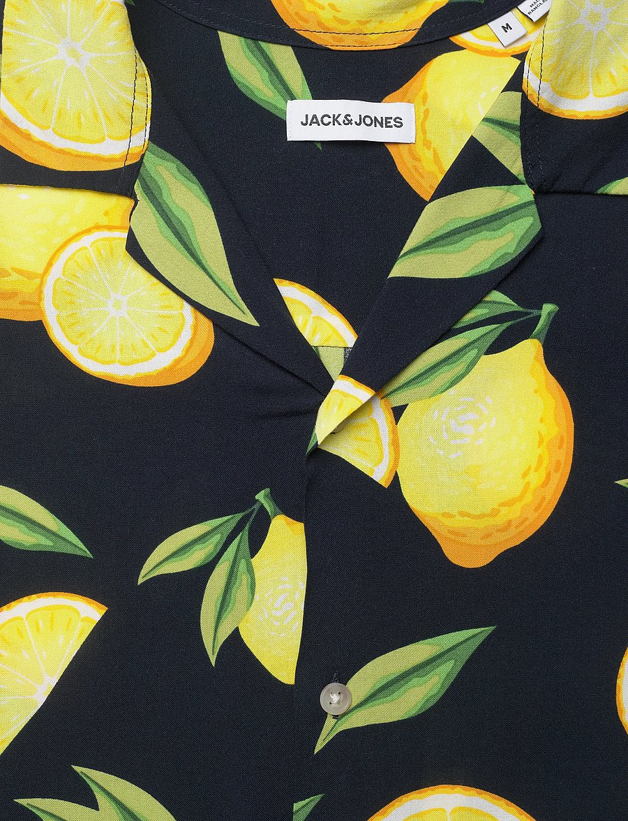 Jack & Jones - JJLEMON RESORT SHIRT SS - kurzarmhemden - navy blazer - 2