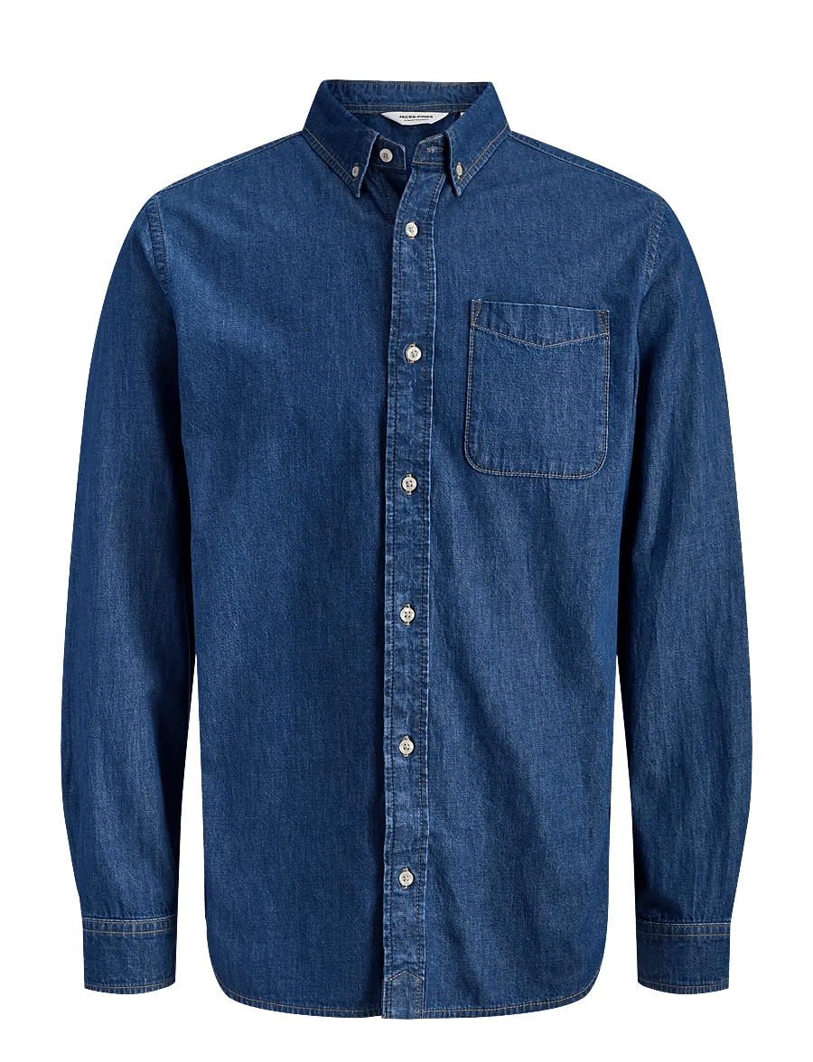 Jack & Jones - JJEBROOK JJOXFORD SHIRT AKM 990 NOOS - chemises en jean - blue denim - 1