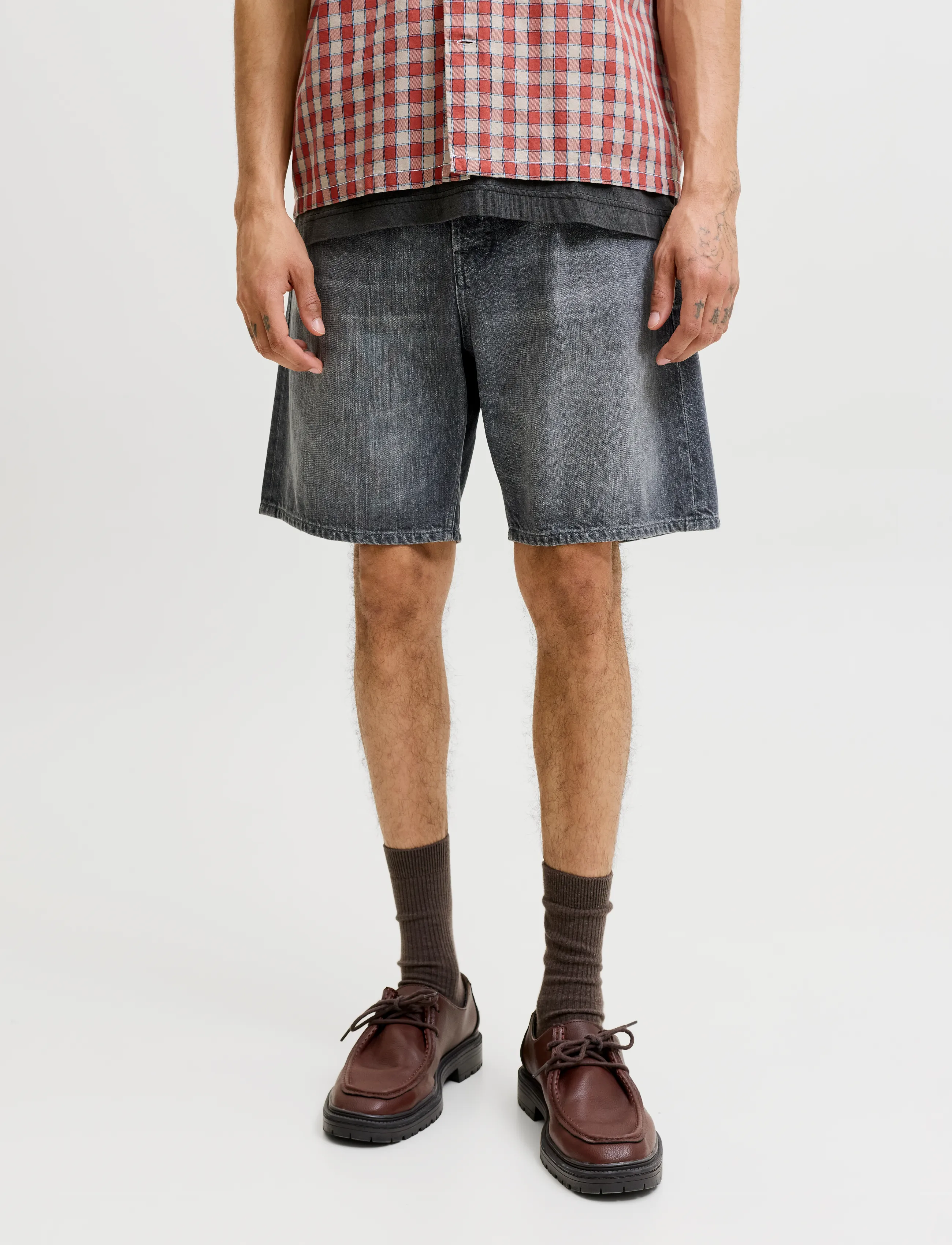 Jack & Jones - JJITONY JJORIGINAL SHORTS AKM 280 - lühikesed teksapüksid - grey denim - 0