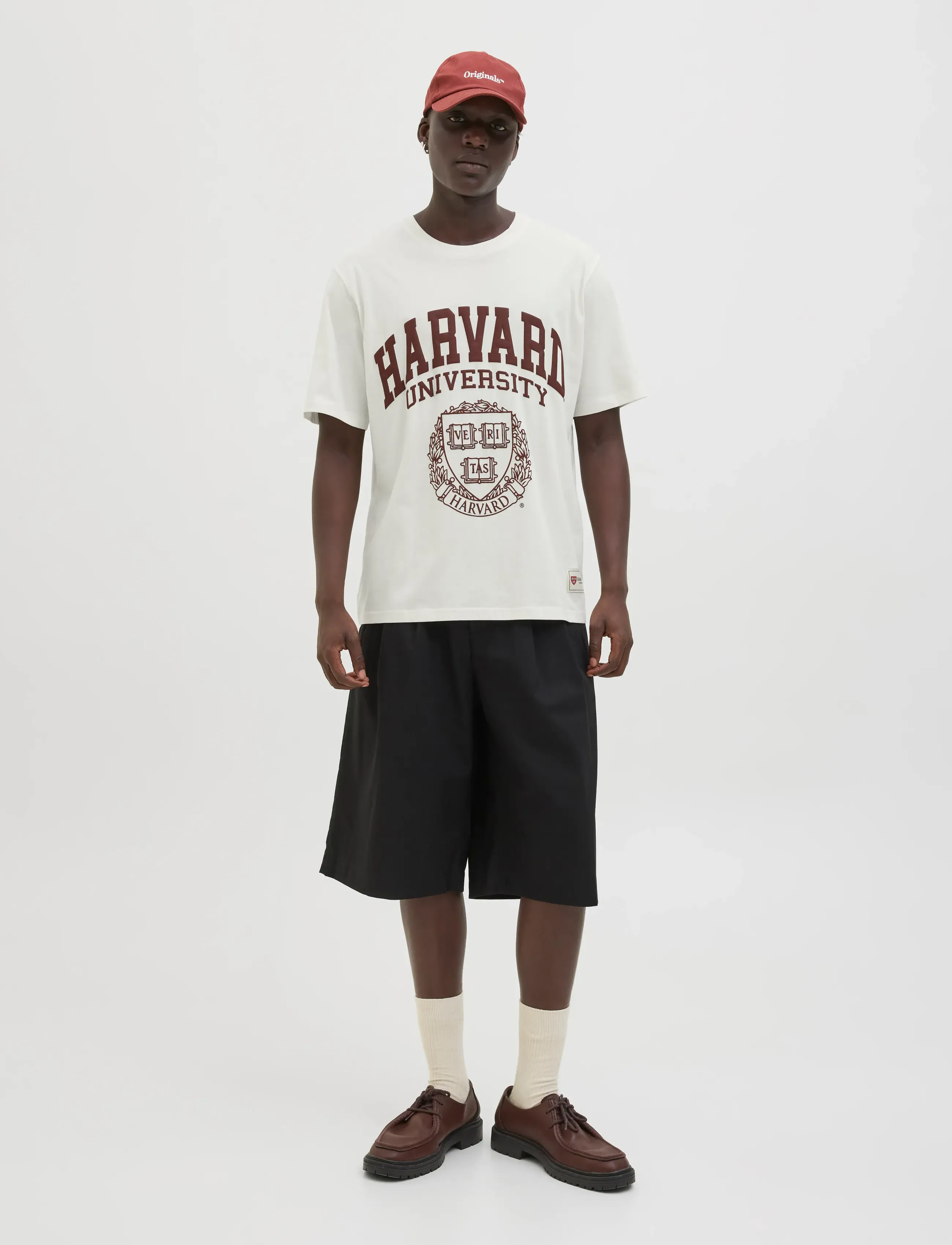 Jack & Jones - JORHARVARD TEE SS C.N STYD SS25 - short-sleeved t-shirts - egret - 4