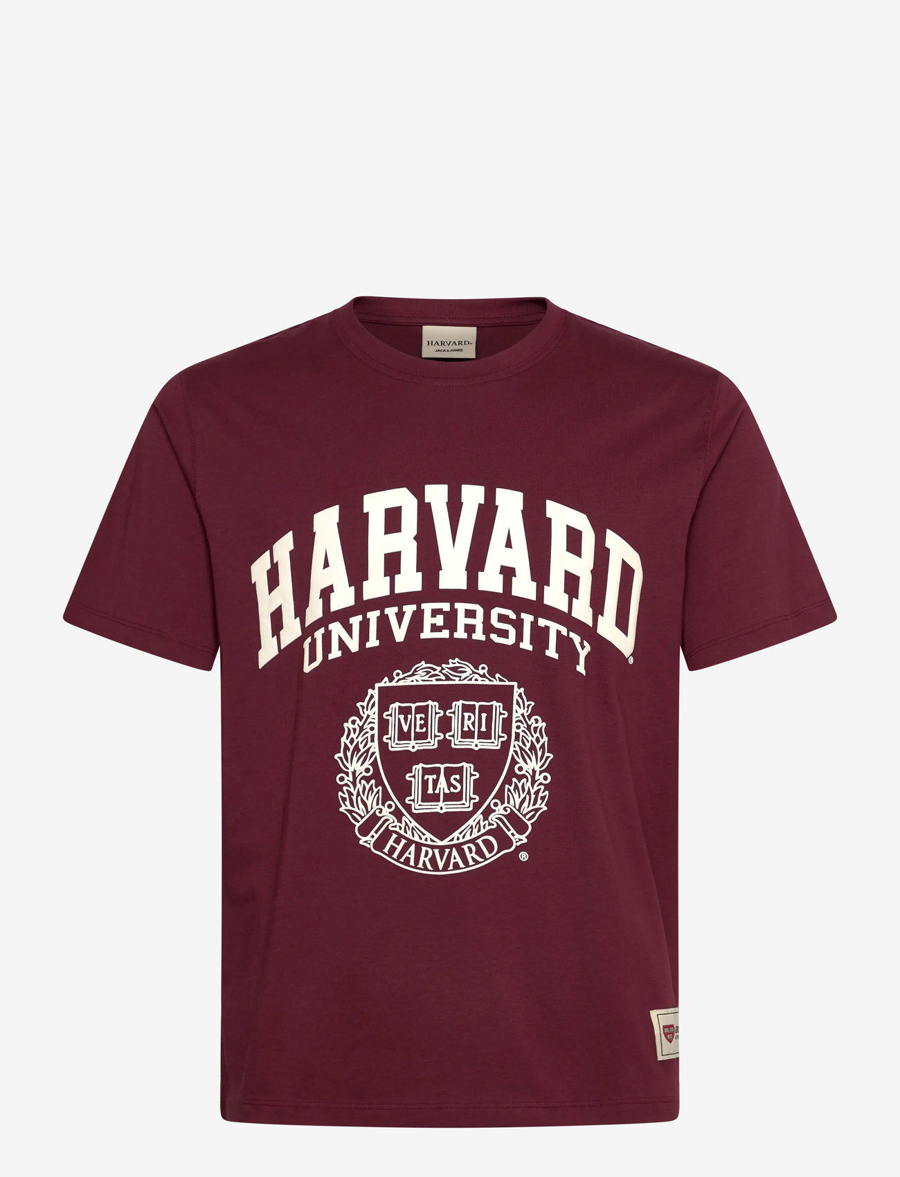Jack & Jones - JORHARVARD TEE SS C.N STYD SS25 - herbstliche kleidung - maroon banner - 0