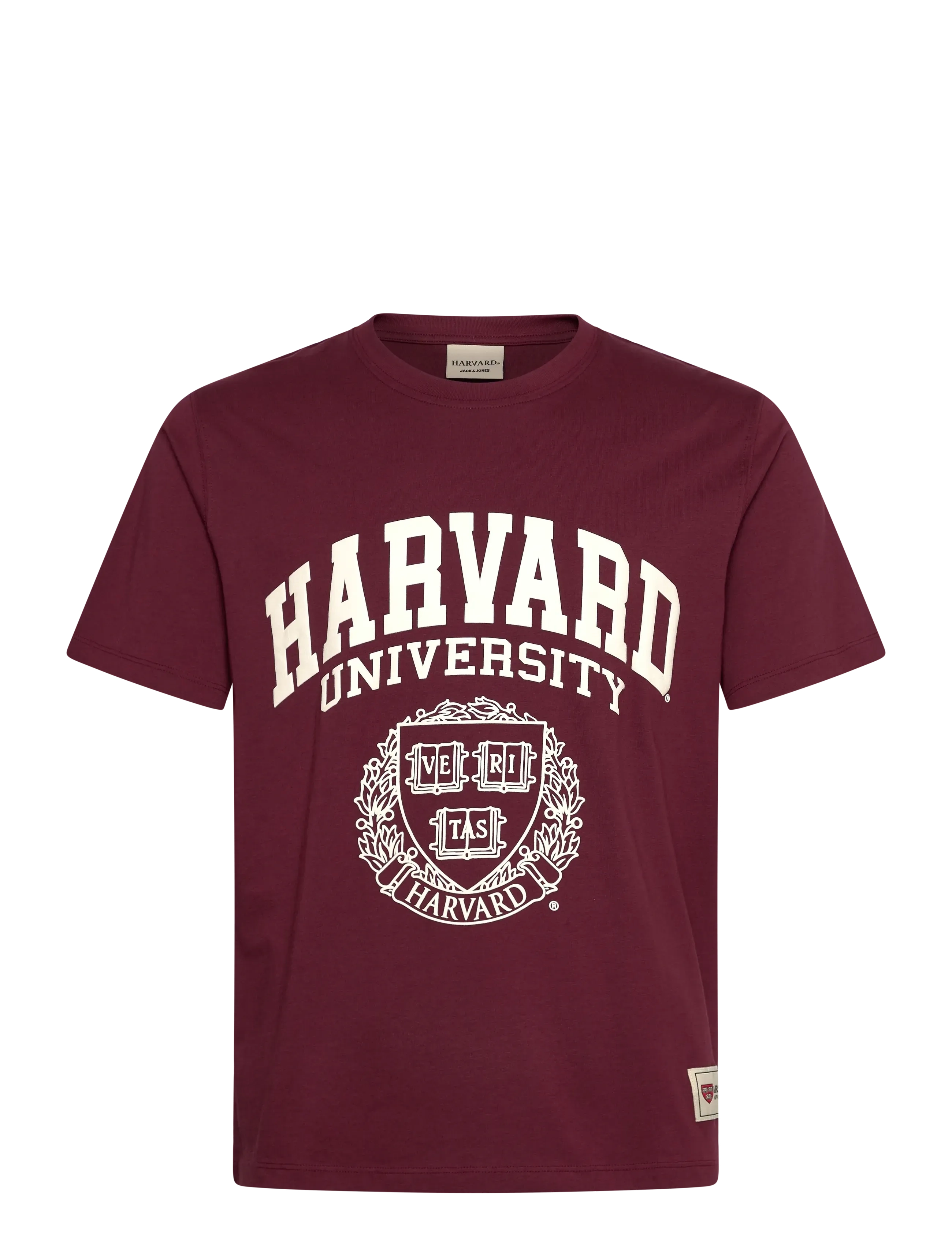 Jack & Jones JORHARVARD TEE SS C.N STYD SS25 - Deals - MAROON BANNER / burgundy