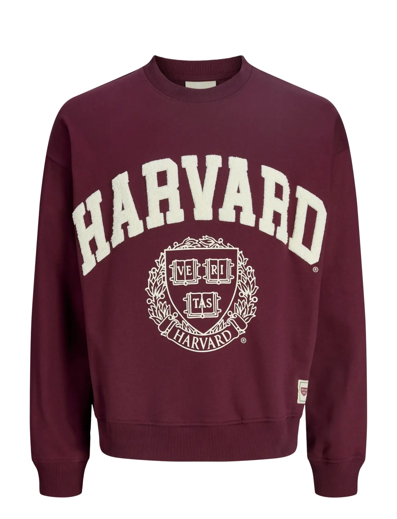 JACK & JONES Jorharvard Sweat C.n Styd Ss25 Burgundy - L - Herren