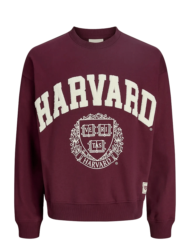 Jack & Jones - JORHARVARD SWEAT C.N STYD SS25 - kollektionen - maroon banner - 1