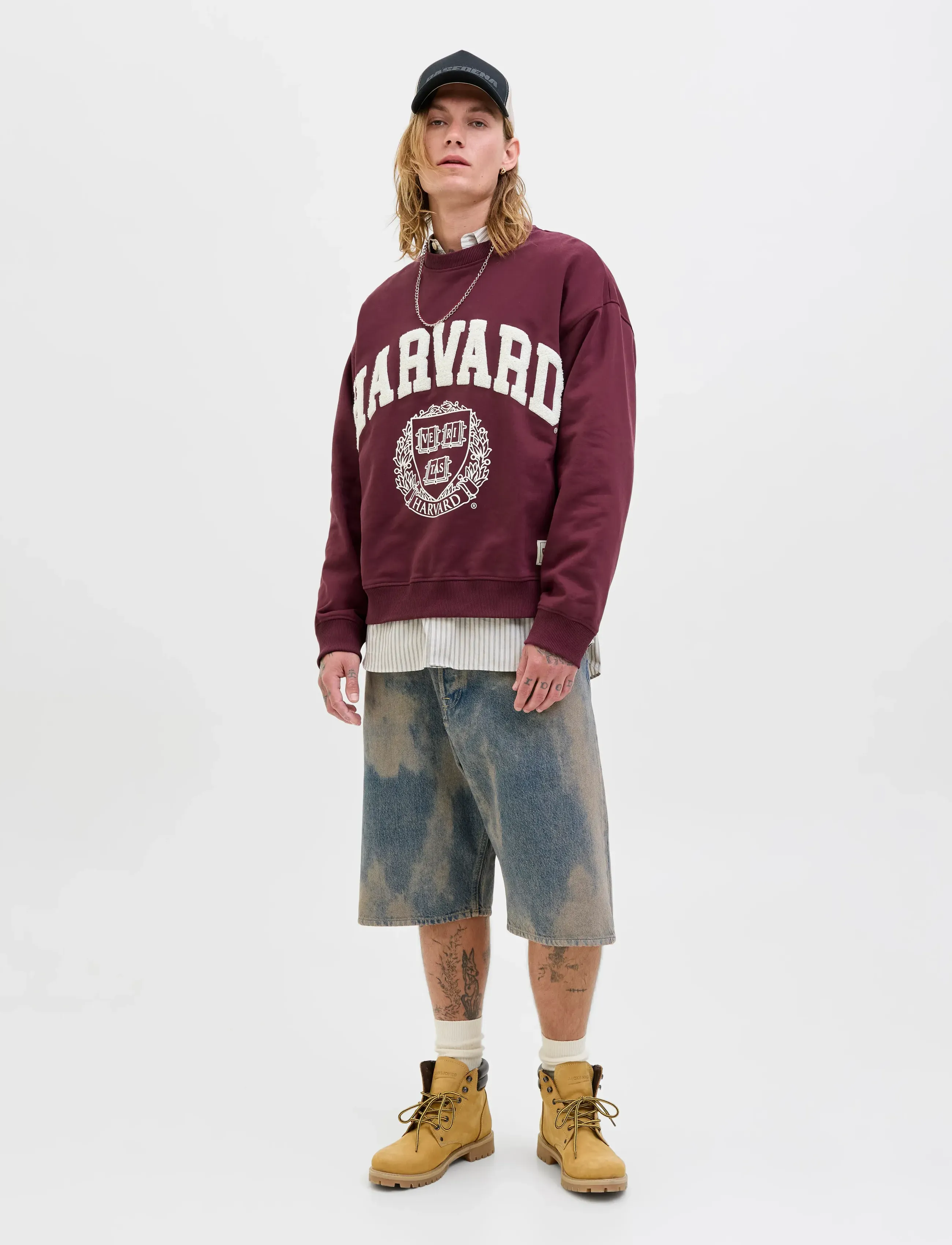 JACK & JONES Jorharvard Sweat C.n Styd Ss25 sweatshirts herr – bild 5