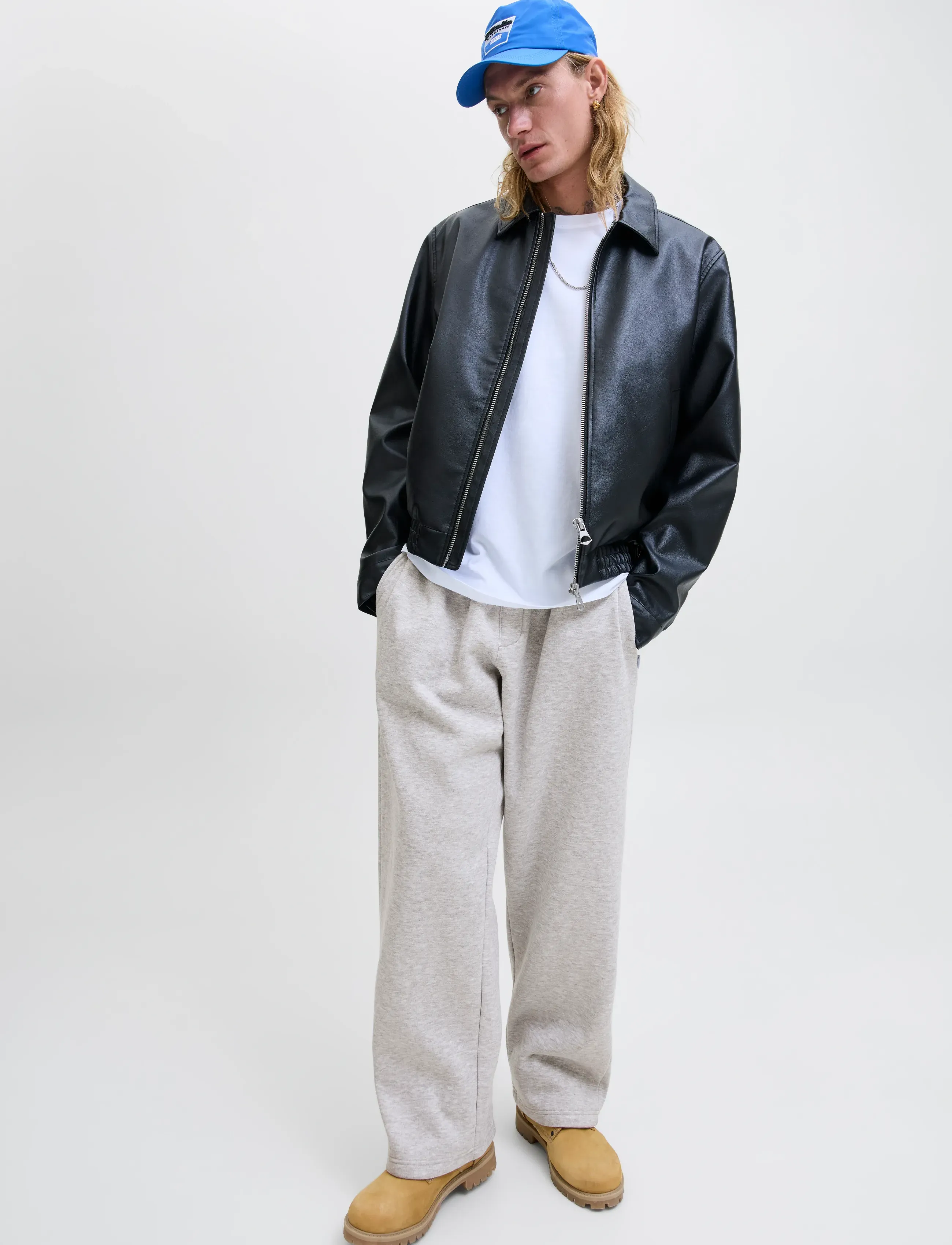 Jack & Jones JPSTBILL BRADLEY SWEAT PANTS NOOS - Streetstyle - LIGHT GREY MELANGE / grey