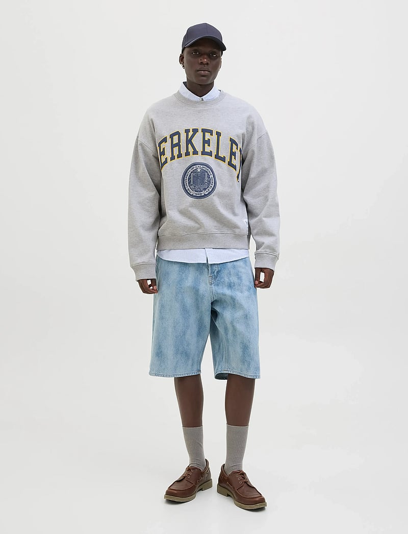 Jack & Jones - JORBERKELEY SWEAT C.N STYD SS25 - kollektionen - light grey melange - 5