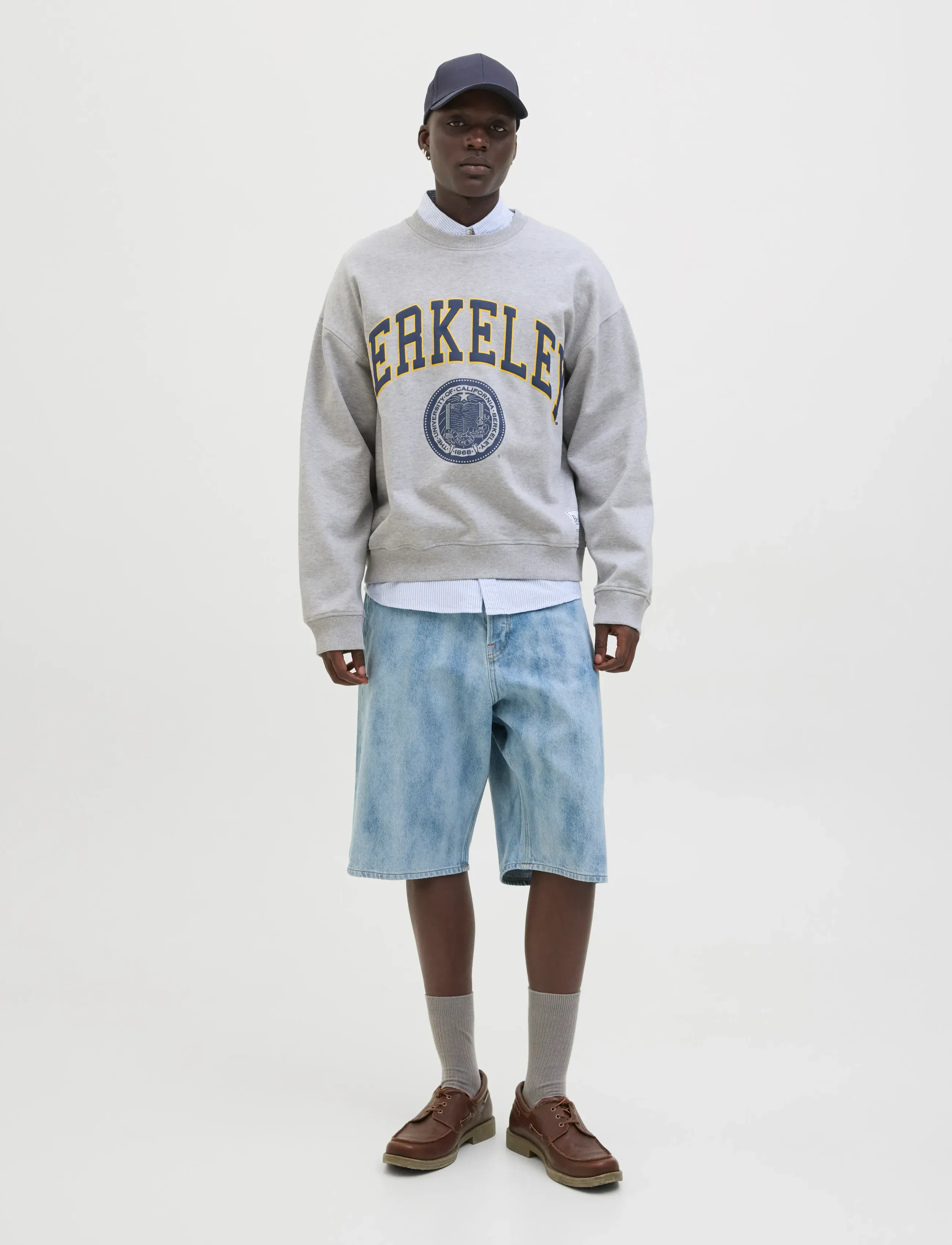 Jack & Jones - JORBERKELEY SWEAT C.N STYD SS25 - sweatshirts - light grey melange - 5