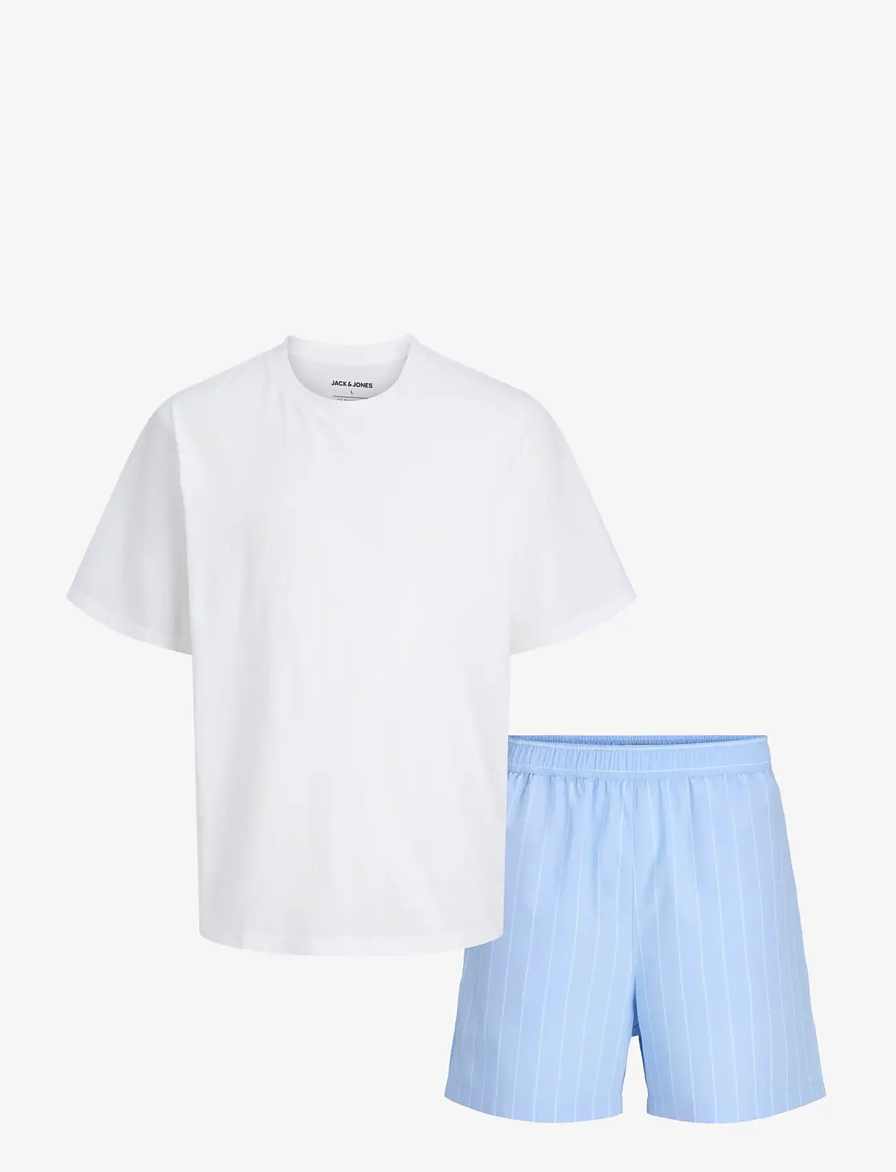 Jack & Jones - JACFLORENCE SS TEE AND SHORTS SET W - pyjamasets - chambray blue - 1