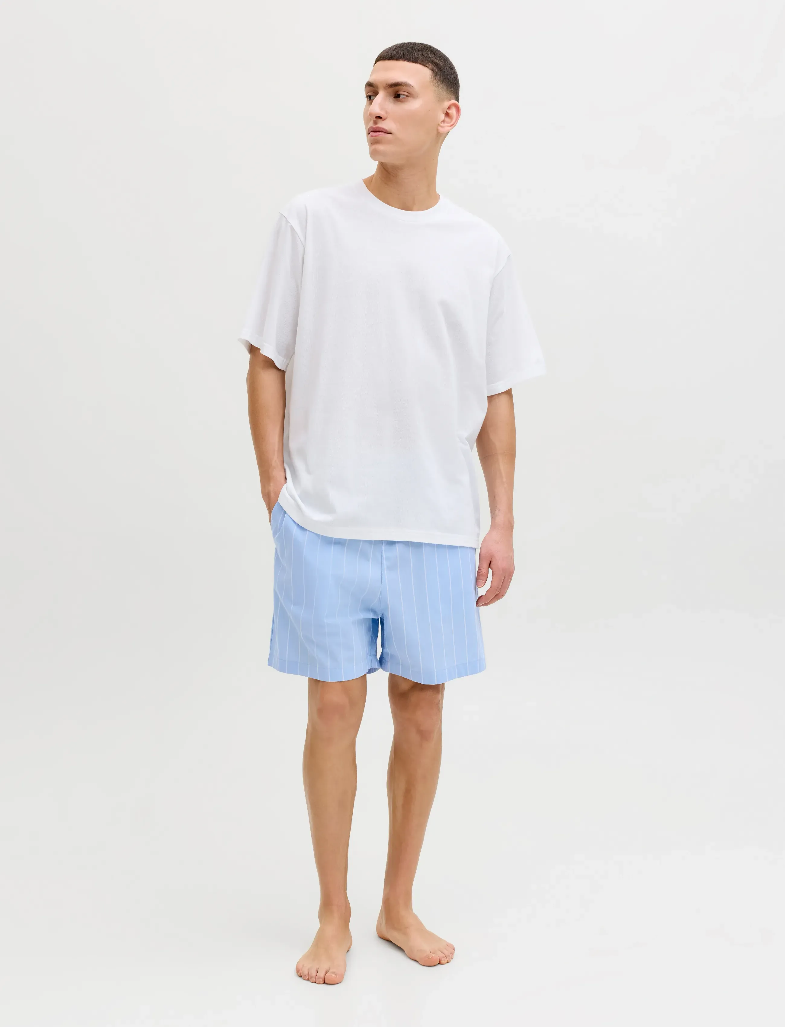 Jack & Jones - JACFLORENCE SS TEE AND SHORTS SET W - pidžaamakomplekt - chambray blue - 3
