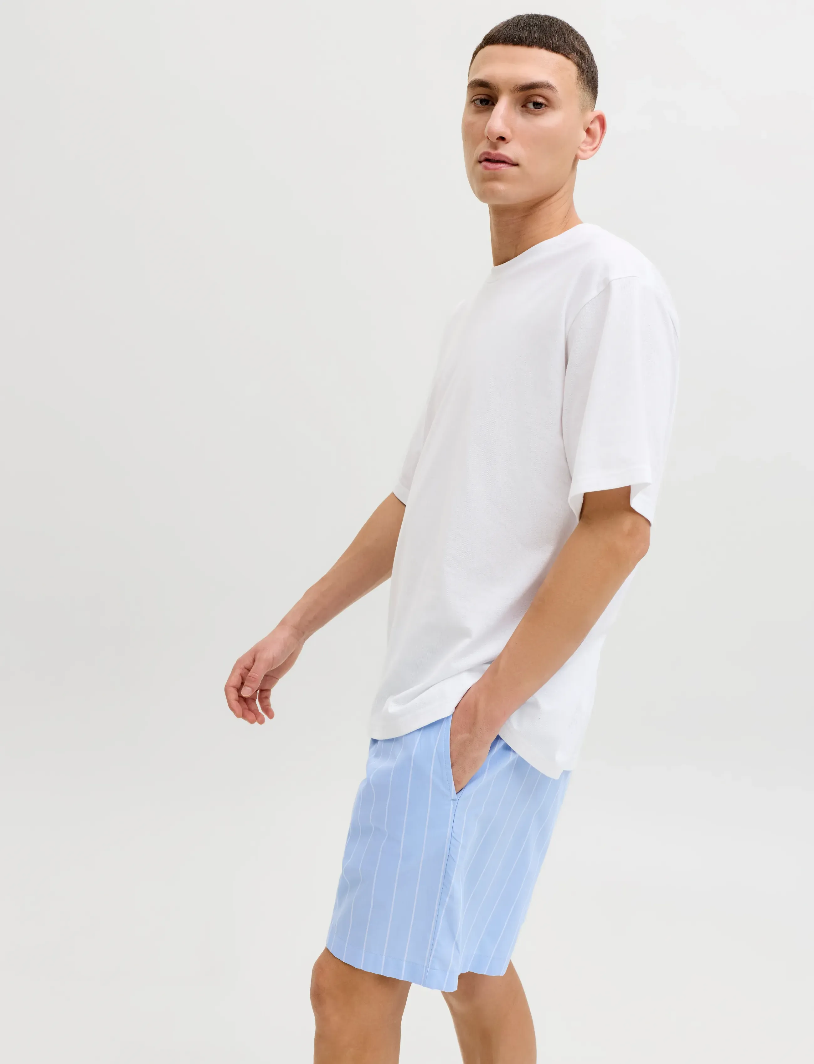 Jack & Jones - JACFLORENCE SS TEE AND SHORTS SET W - pidžaamakomplekt - chambray blue - 4