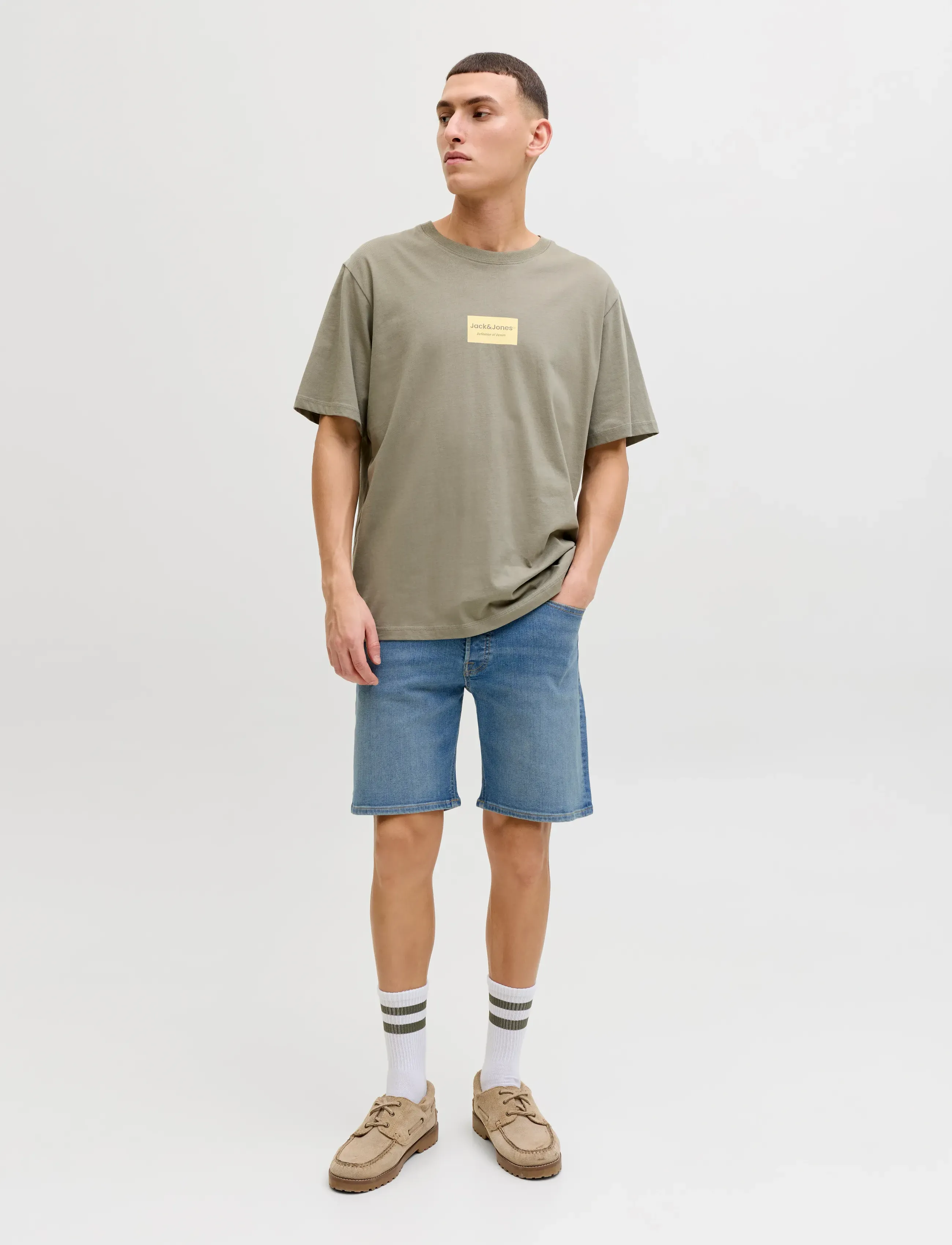 Jack & Jones - JJIRICK JJORIGINAL SHORTS AT 999 - jorts - blue denim - 4