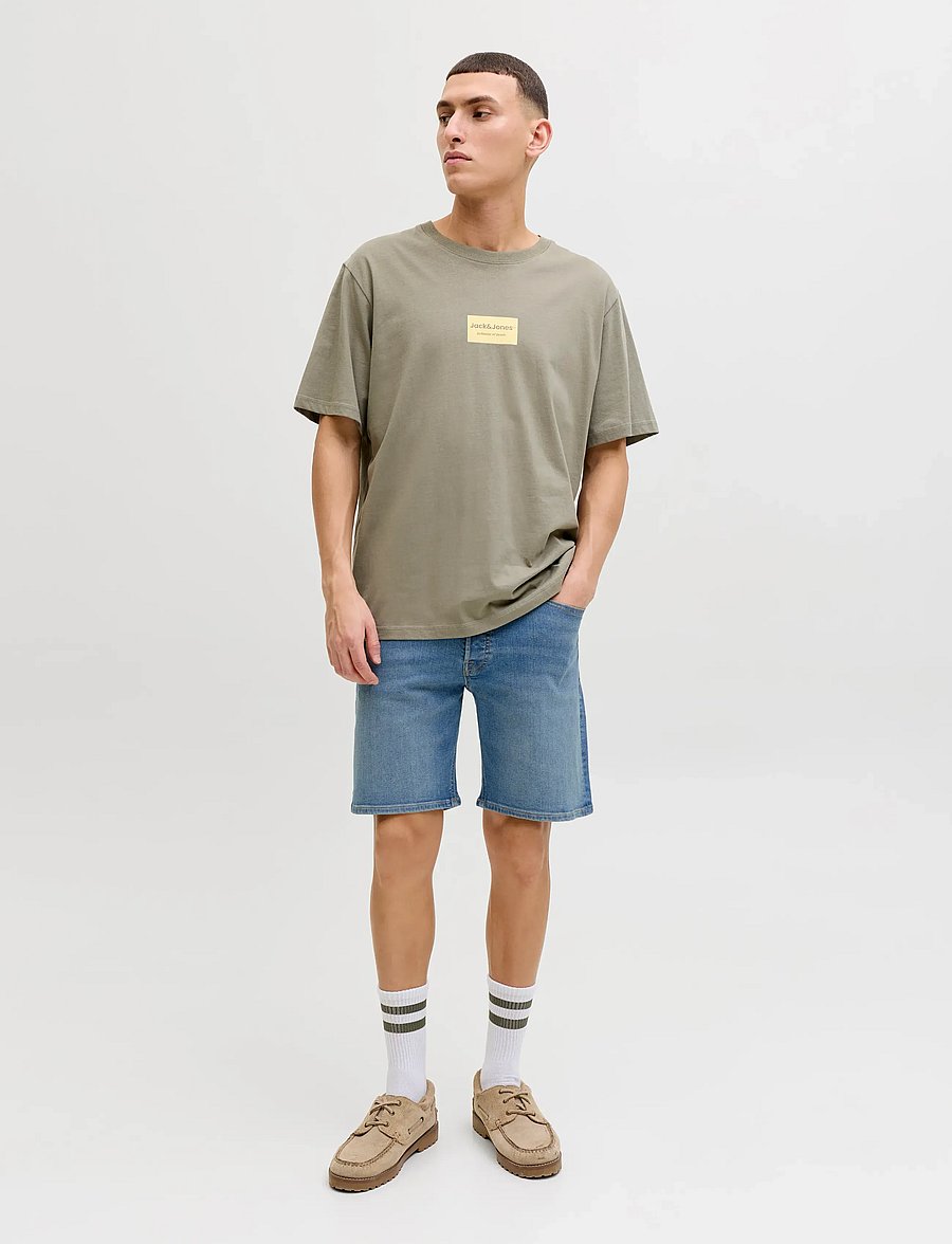Jack & Jones - JJIRICK JJORIGINAL SHORTS AT 999 - jorts - blue denim - 4