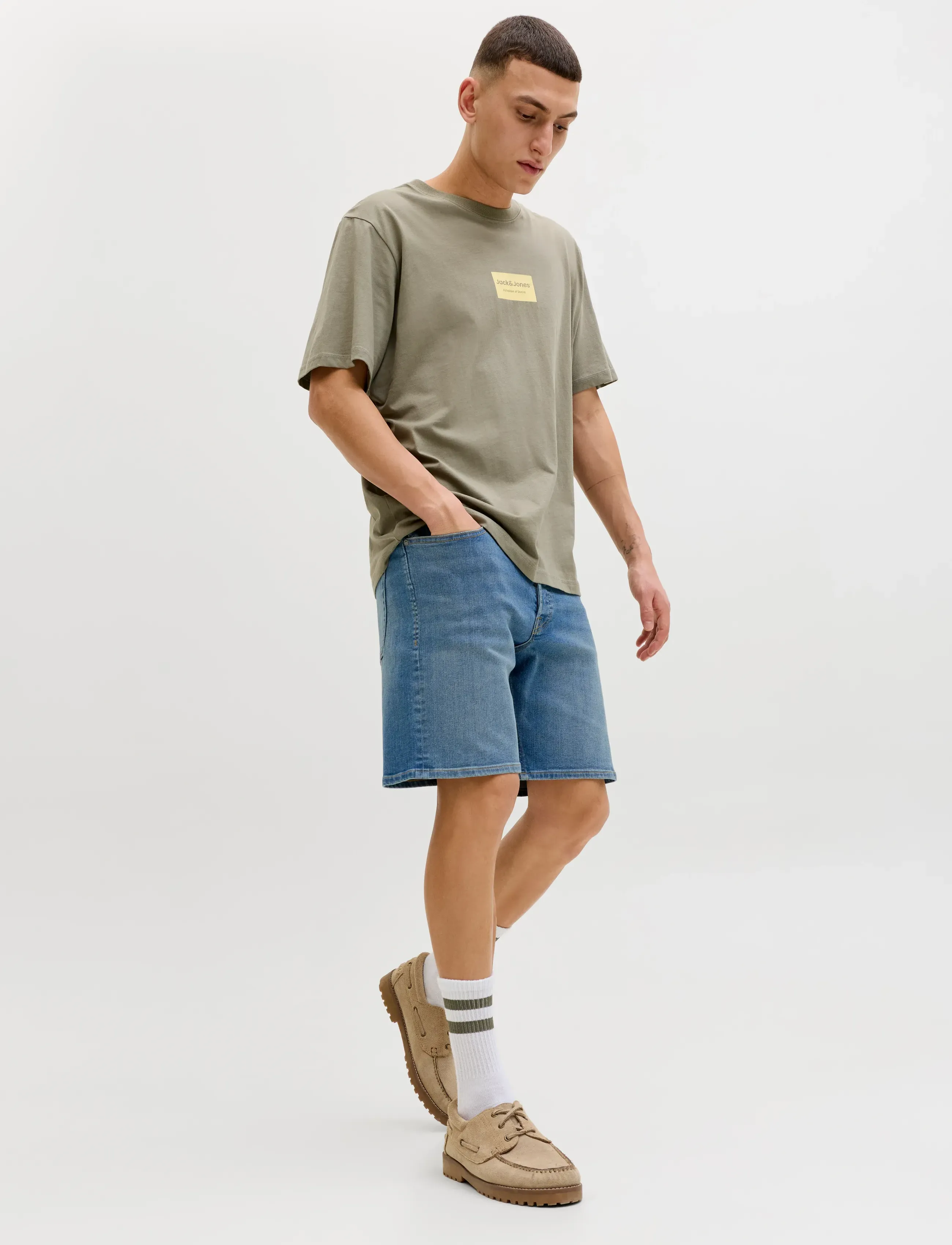 Jack & Jones - JJIRICK JJORIGINAL SHORTS AT 999 - jorts - blue denim - 5