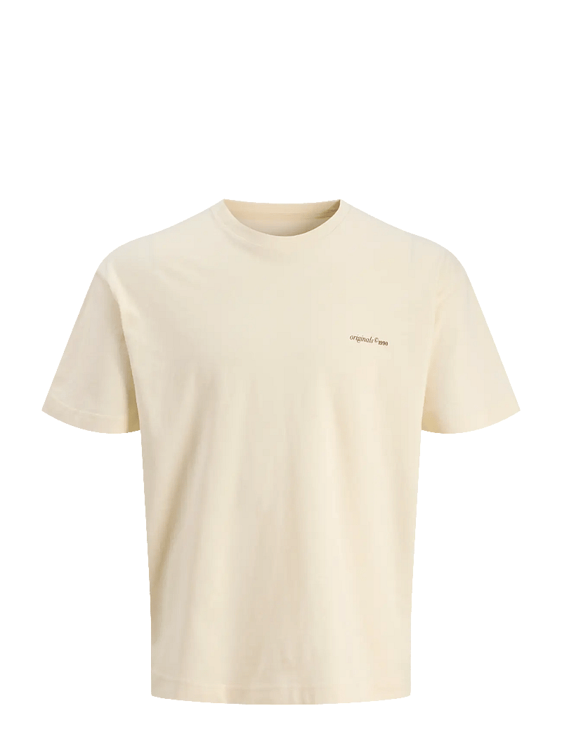 Jack & Jones - JORMONTAUK BACK GRAPHIC TEE SSCN EA26 SN - kortærmede t-shirts - antique white - 1