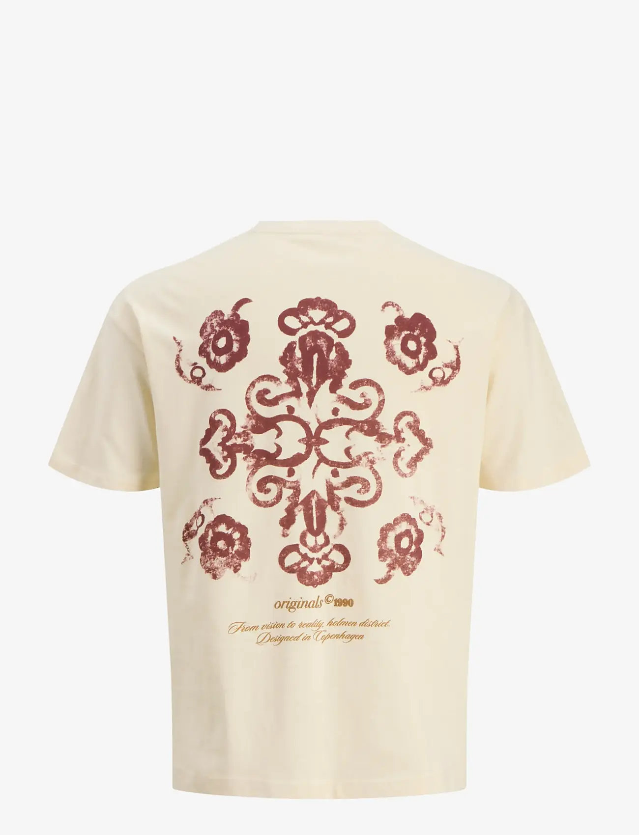 Jack & Jones - JORMONTAUK BACK GRAPHIC TEE SSCN EA26 SN - kortærmede t-shirts - antique white - 2