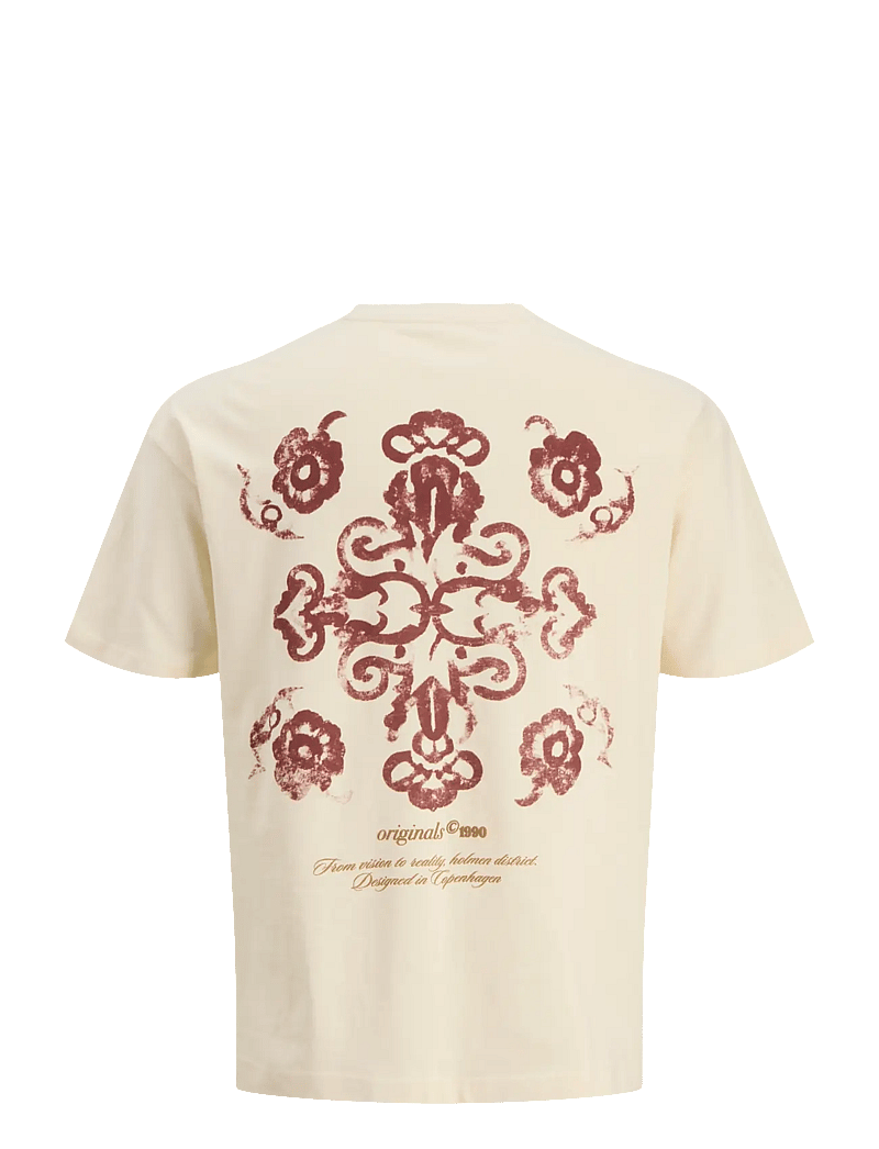 Jack & Jones - JORMONTAUK BACK GRAPHIC TEE SSCN EA26 SN - kortærmede t-shirts - antique white - 2
