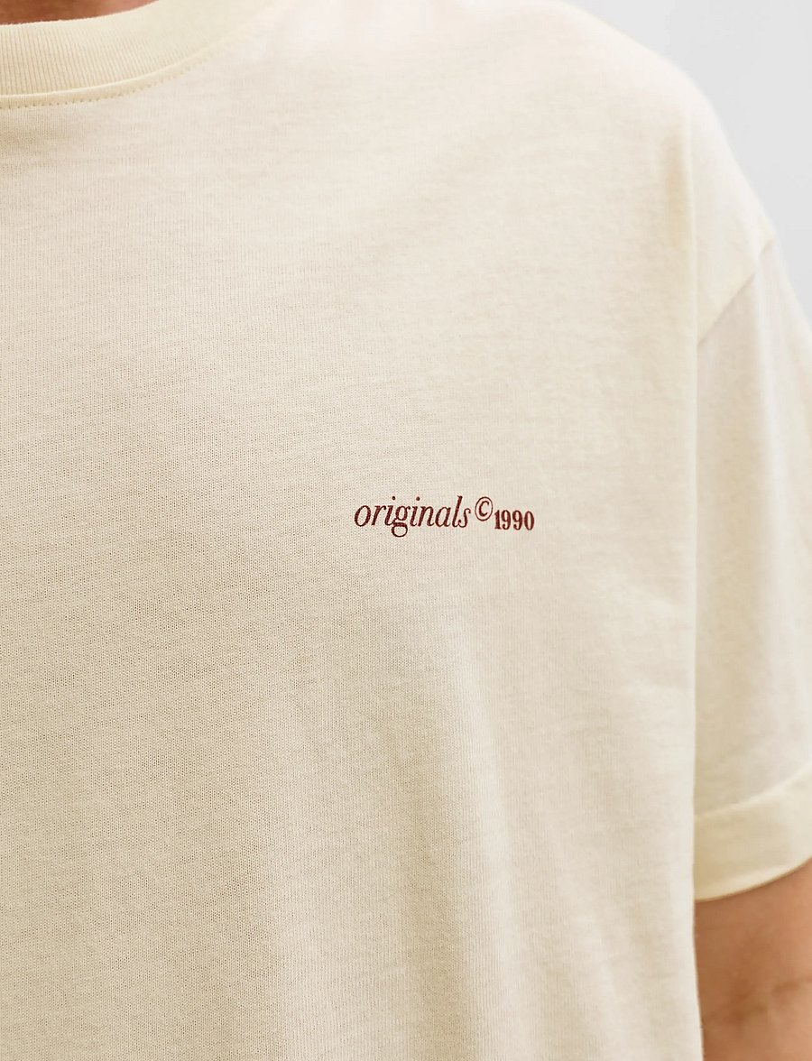 Jack & Jones - JORMONTAUK BACK GRAPHIC TEE SSCN EA26 SN - kurzärmelig - antique white - 5