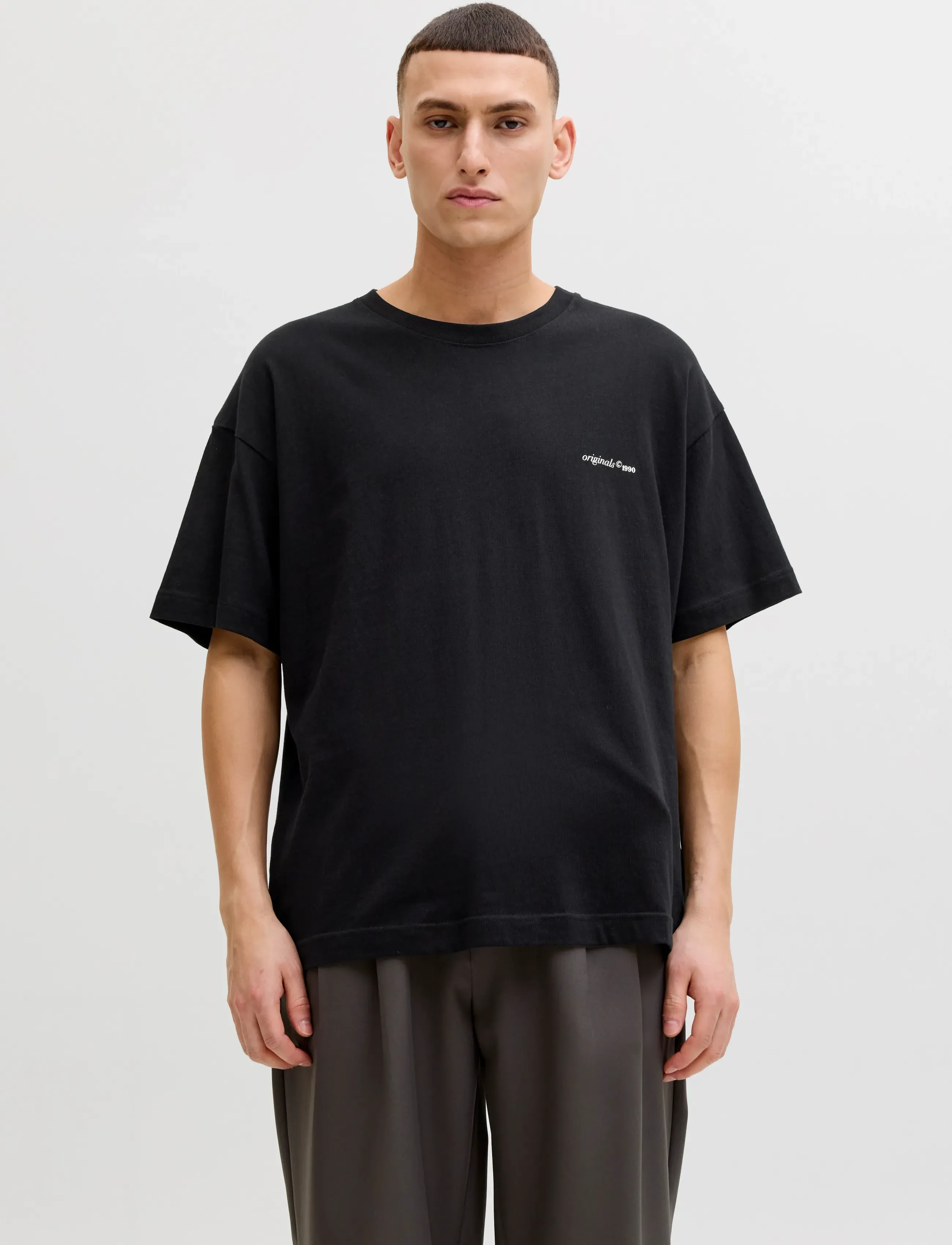 Jack & Jones Jormontauk Back Graphic Tee Sscn Ea26 Sn, L, Black, T-Shirts > Kortærmede, Herre