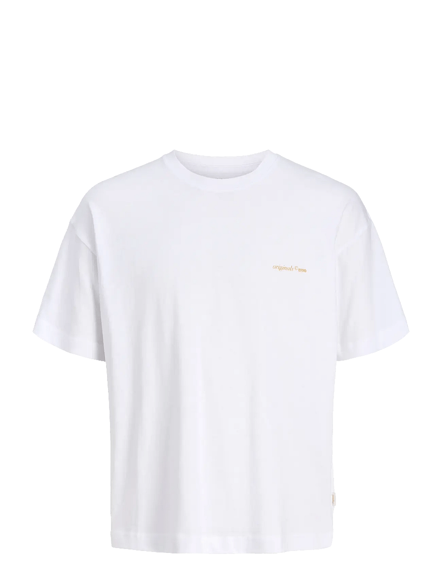 Jack & Jones - JORMONTAUK BACK GRAPHIC TEE SSCN EA26 SN - kortärmade t-shirts - bright white - 1