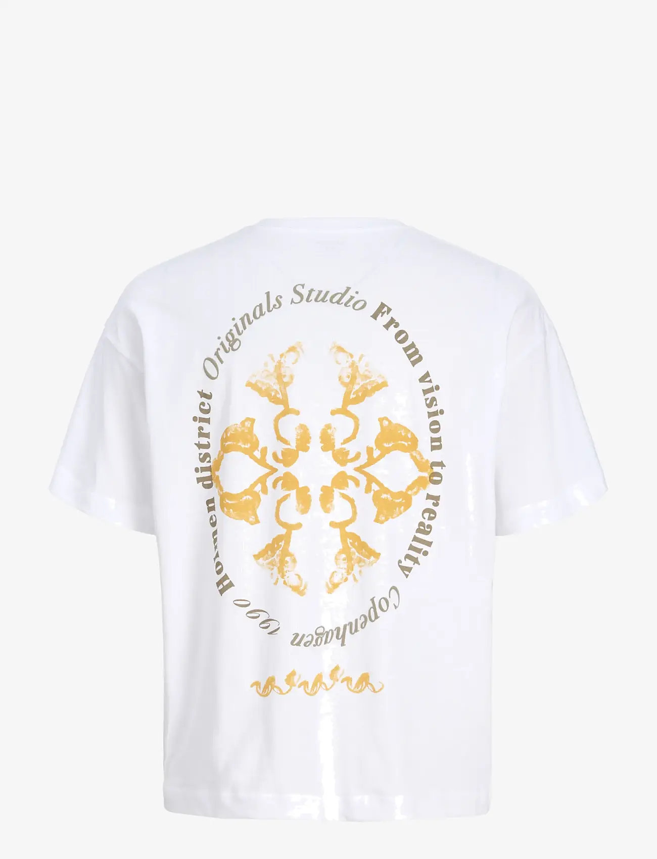 Jack & Jones - JORMONTAUK BACK GRAPHIC TEE SSCN EA26 SN - kortærmede t-shirts - bright white - 2