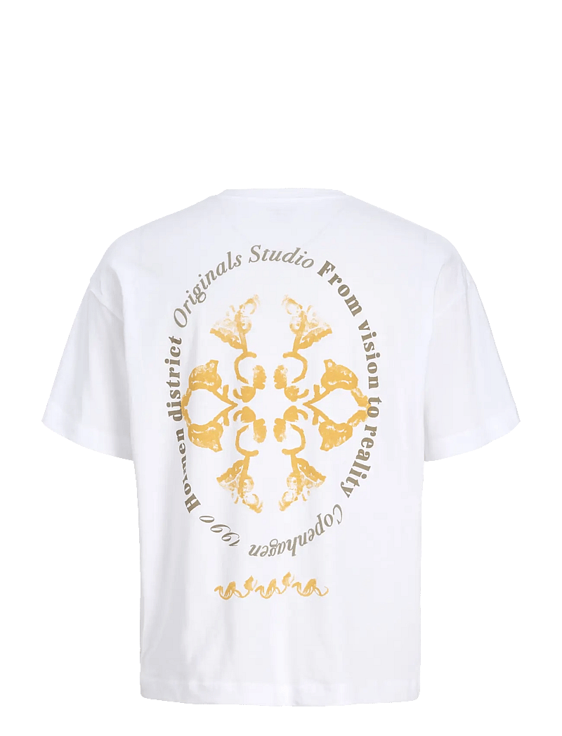 Jack & Jones - JORMONTAUK BACK GRAPHIC TEE SSCN EA26 SN - kortærmede t-shirts - bright white - 2