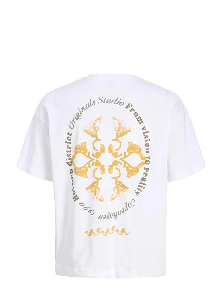 Jack & Jones - JORMONTAUK BACK GRAPHIC TEE SSCN EA26 SN - kortärmade t-shirts - bright white - 2