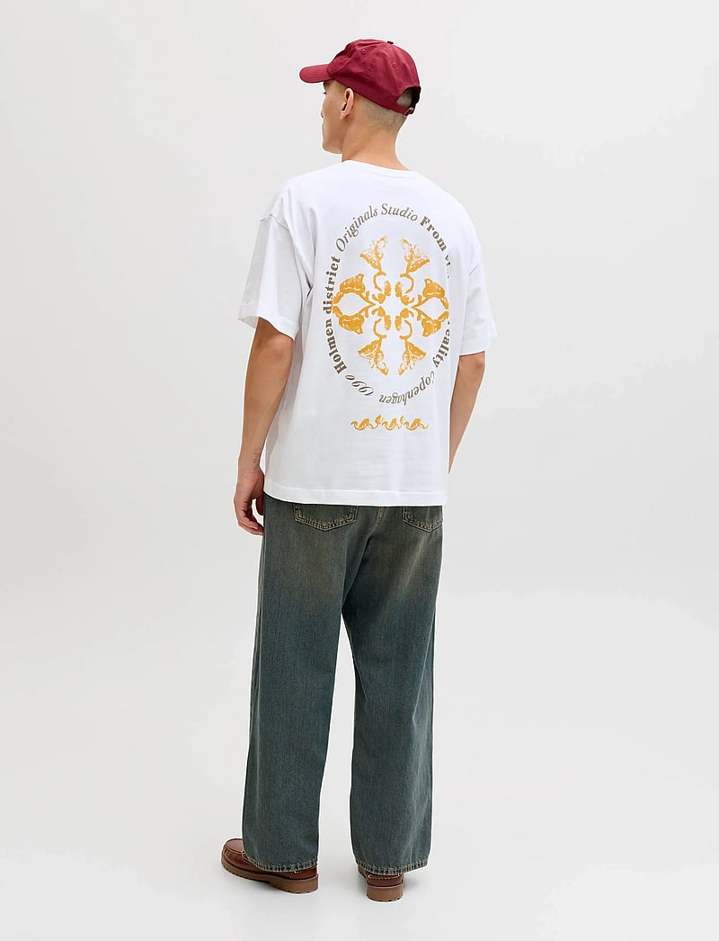 Jack & Jones - JORMONTAUK BACK GRAPHIC TEE SSCN EA26 SN - kortærmede t-shirts - bright white - 3