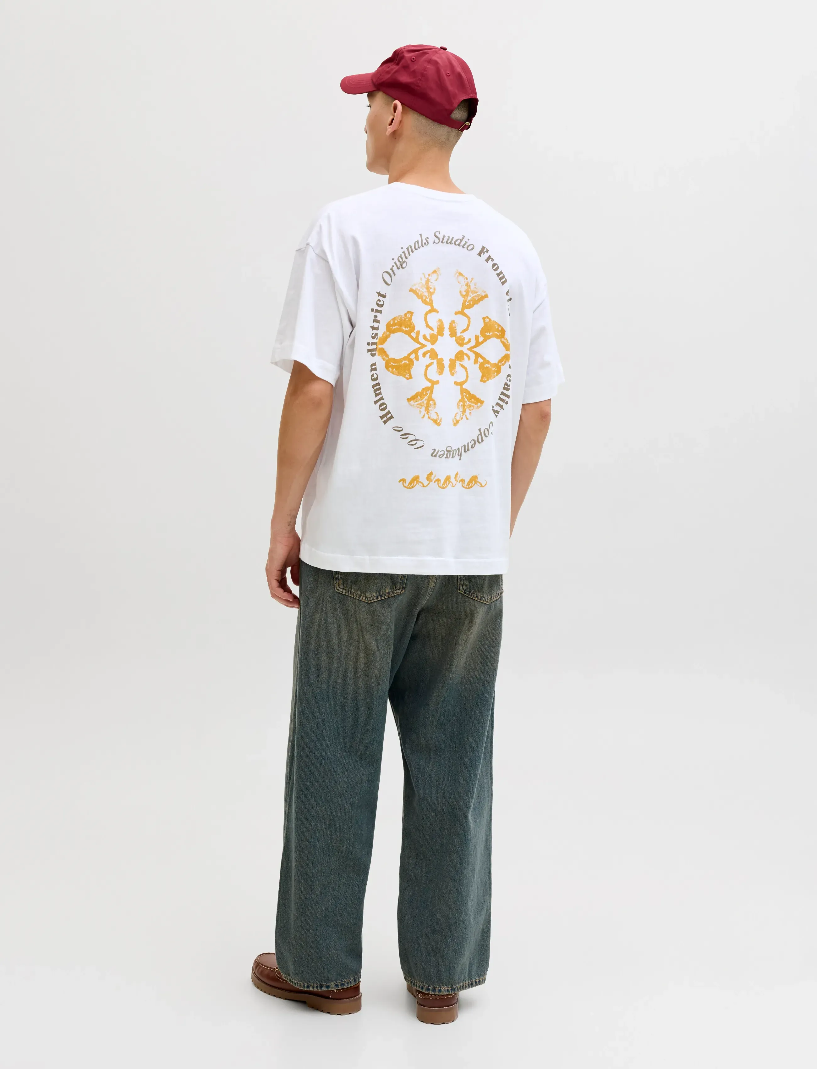 Jack & Jones - JORMONTAUK BACK GRAPHIC TEE SSCN EA26 SN - kortärmade t-shirts - bright white - 3