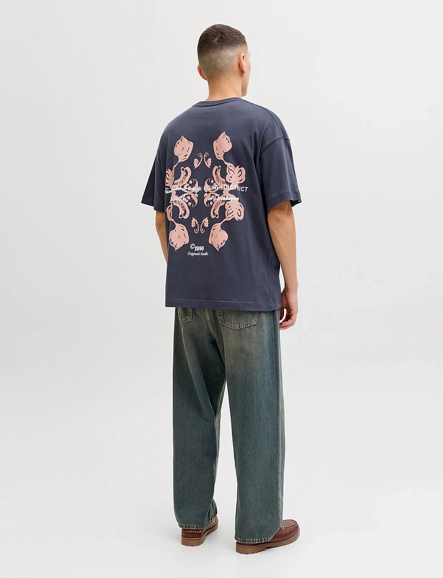Jack & Jones - JORMONTAUK BACK GRAPHIC TEE SSCN EA26 SN - kortærmede t-shirts - odyssey gray - 3