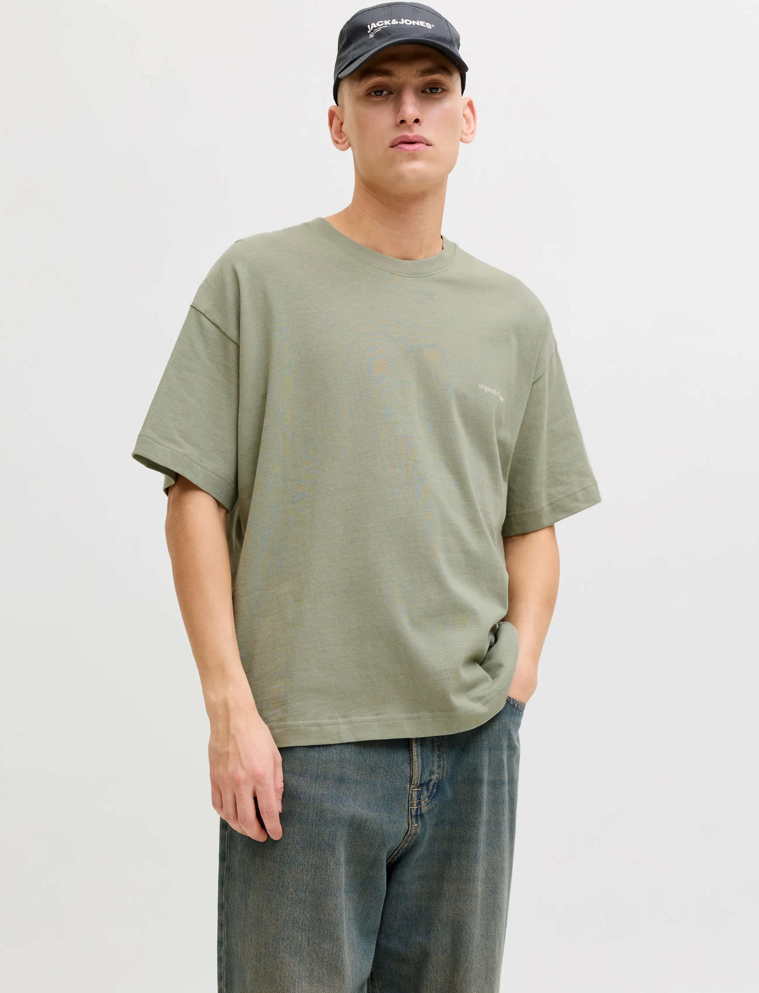 Jack & Jones JORMONTAUK BACK GRAPHIC TEE SSCN EA26 SN - Neuheiten - SEAGRASS / khaki/green