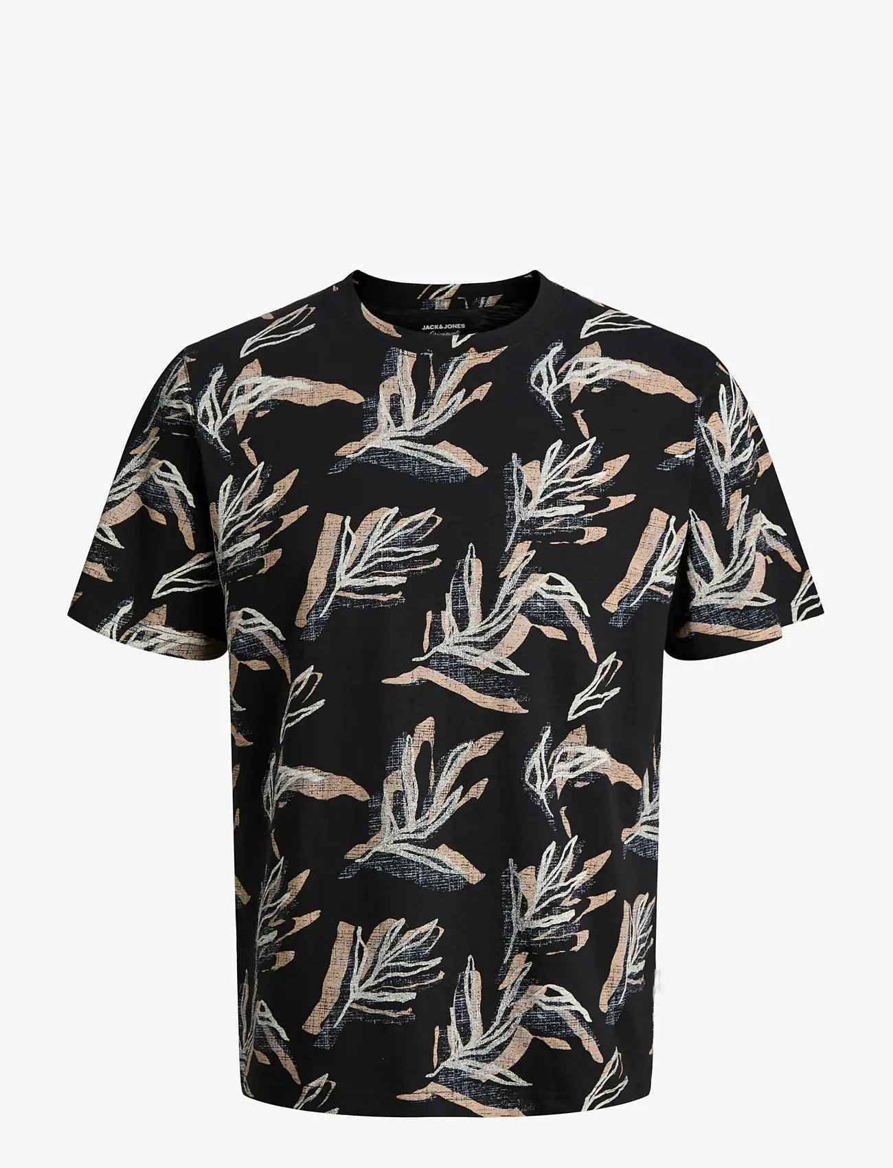 Jack & Jones - JORMONTAUK AOP TEE CREW NECK - lühikeste varrukatega t-särgid - black - 1