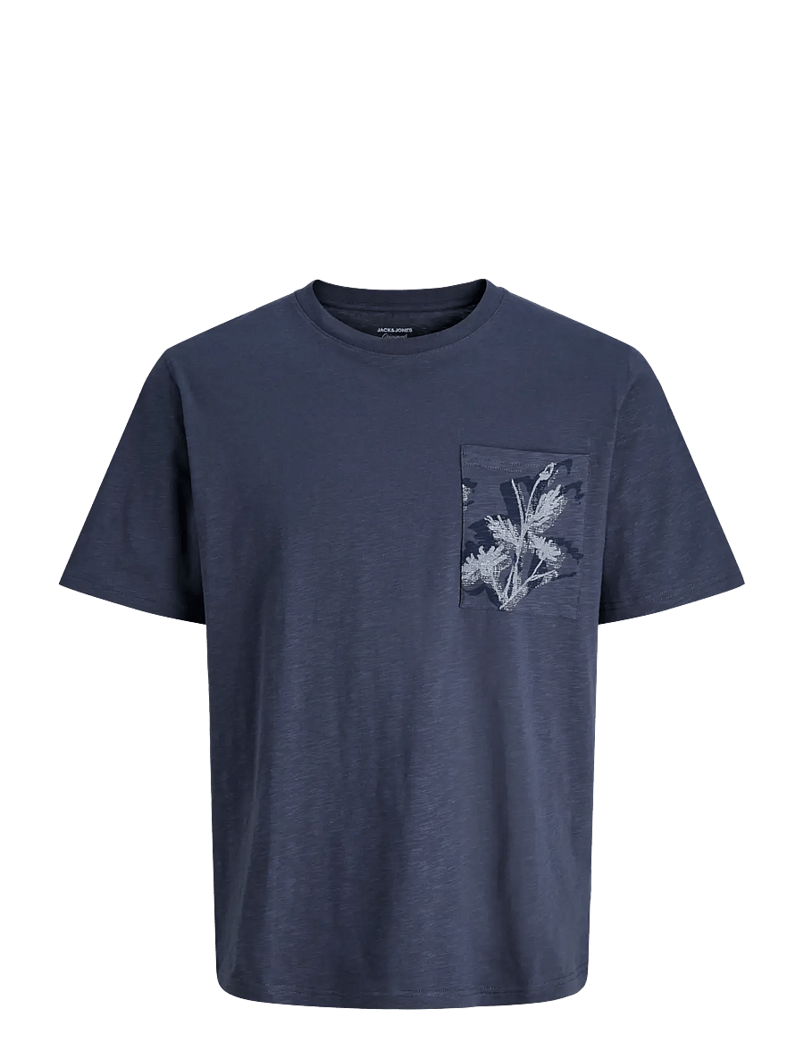 Jack & Jones - JORMONTAUK AOP POCKET TEE CN - kurzärmelig - odyssey gray - 1