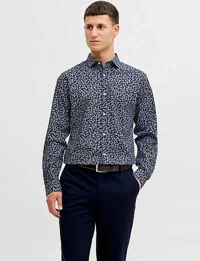 Jack & Jones JPRBLABLACKPOOL PRINT LS SHIRT - Shirts - NIGHT SKY / navy