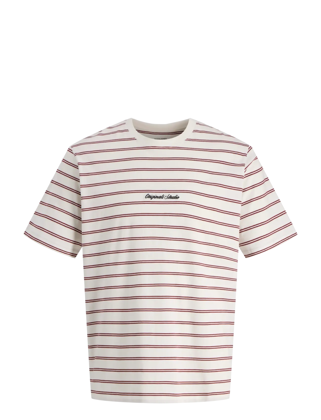 JACK & JONES Jornorrebro Stripe Tee Ss Cn Ln Cream - XL - Herren