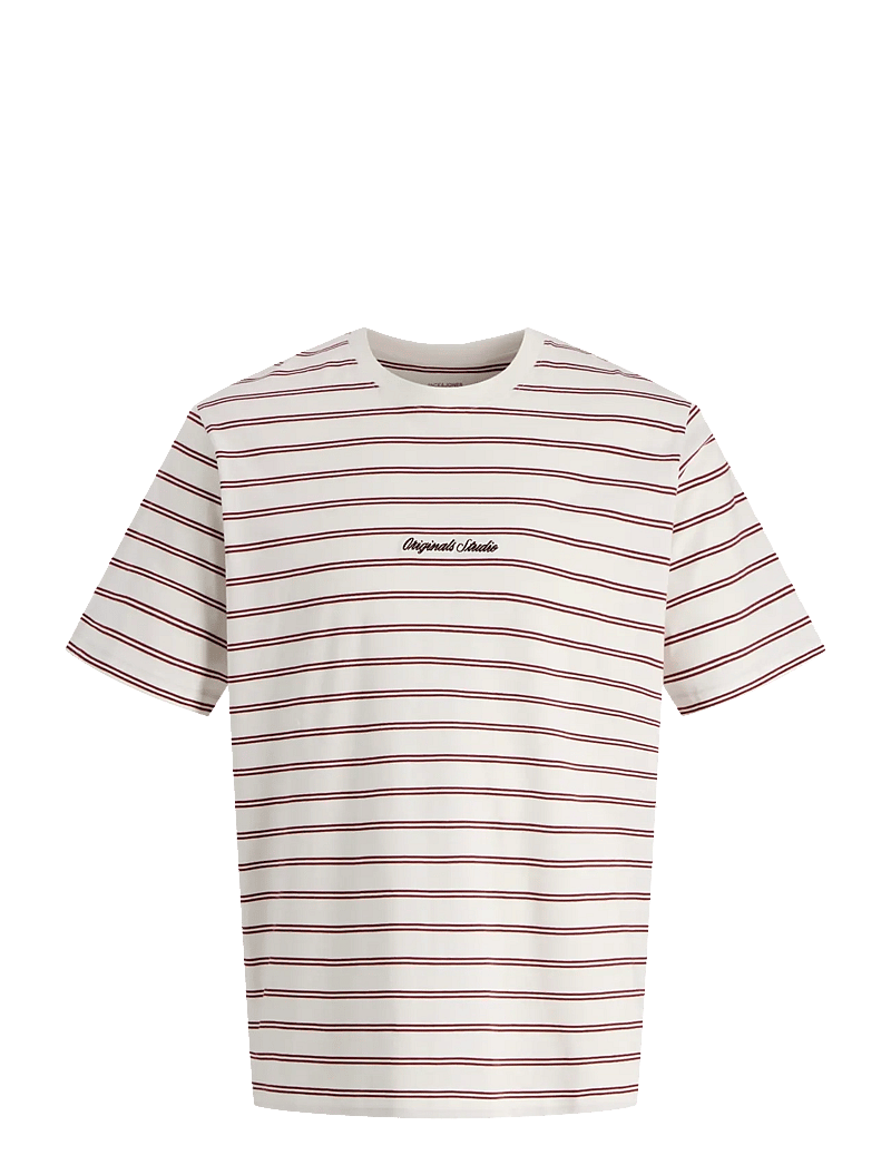 Jack & Jones - JORNORREBRO STRIPE TEE SS CN LN - kurzärmelig - cabernet - 1