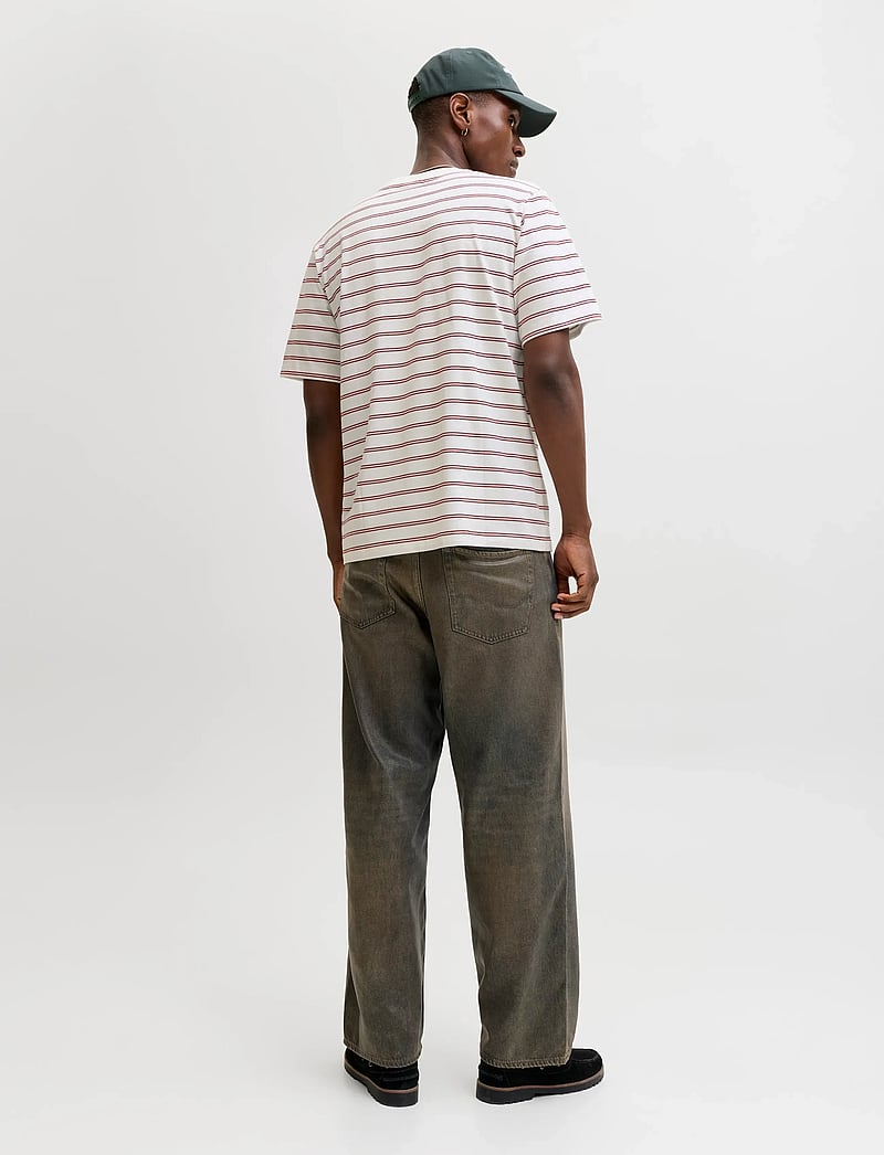 Jack & Jones - JORNORREBRO STRIPE TEE SS CN LN - kurzärmelig - cabernet - 2