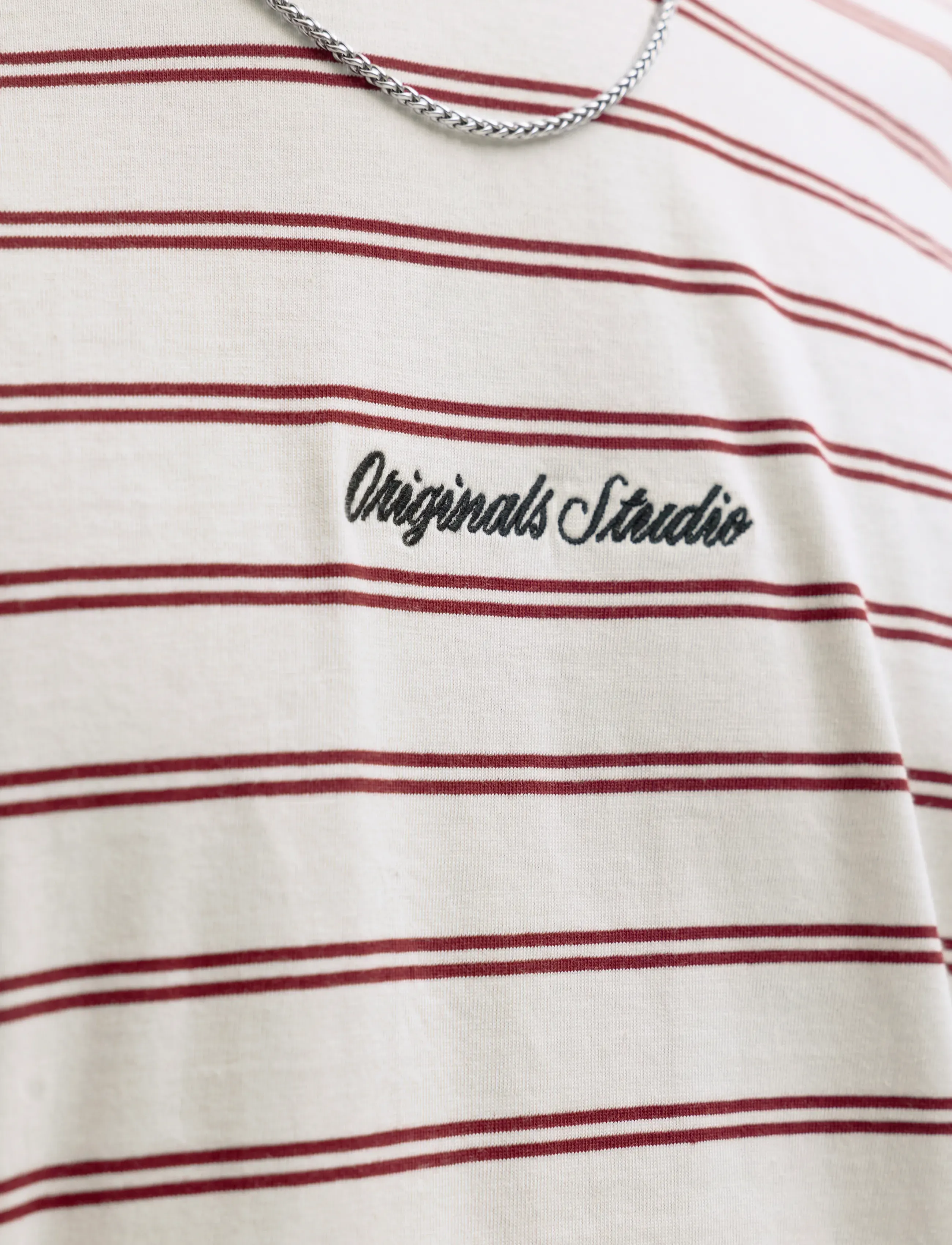 JACK & JONES Jornorrebro Stripe Tee Ss Cn Ln t-shirts - bas herr – bild 7