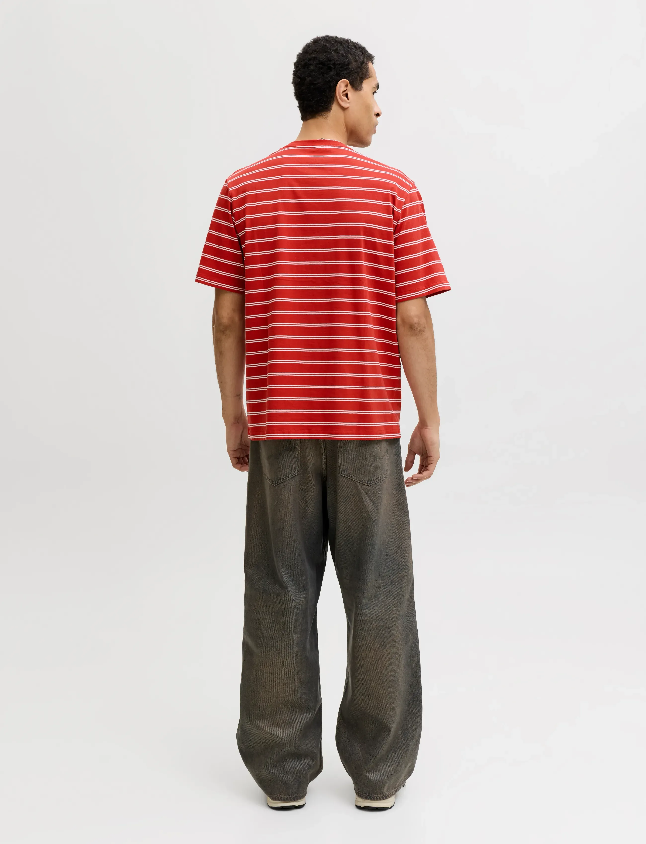 Jack & Jones - JORNORREBRO STRIPE TEE SS CN LN - kortærmede t-shirts - samba - 2