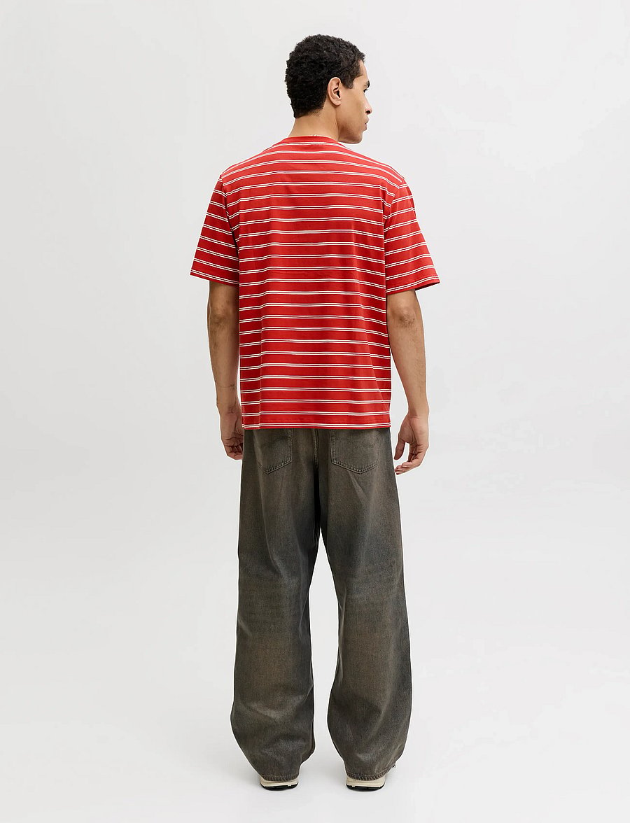 Jack & Jones - JORNORREBRO STRIPE TEE SS CN LN - kurzärmelig - samba - 2