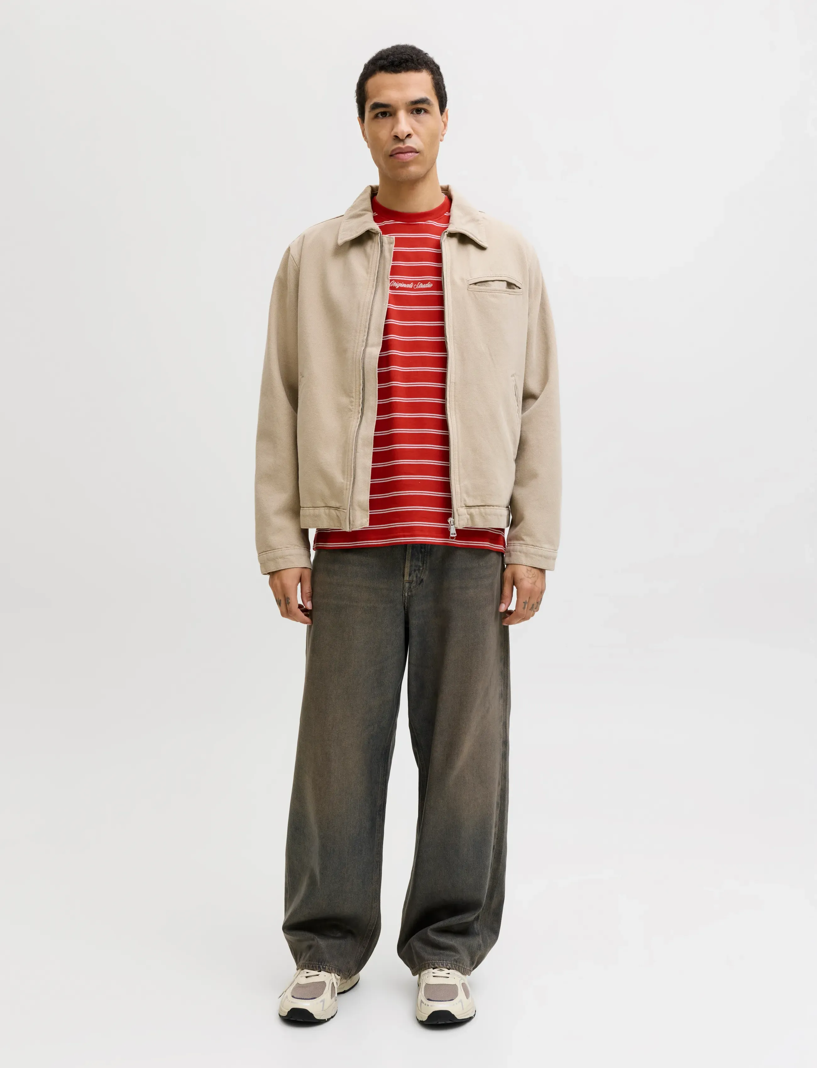 Jack & Jones - JORNORREBRO STRIPE TEE SS CN LN - kortærmede t-shirts - samba - 3
