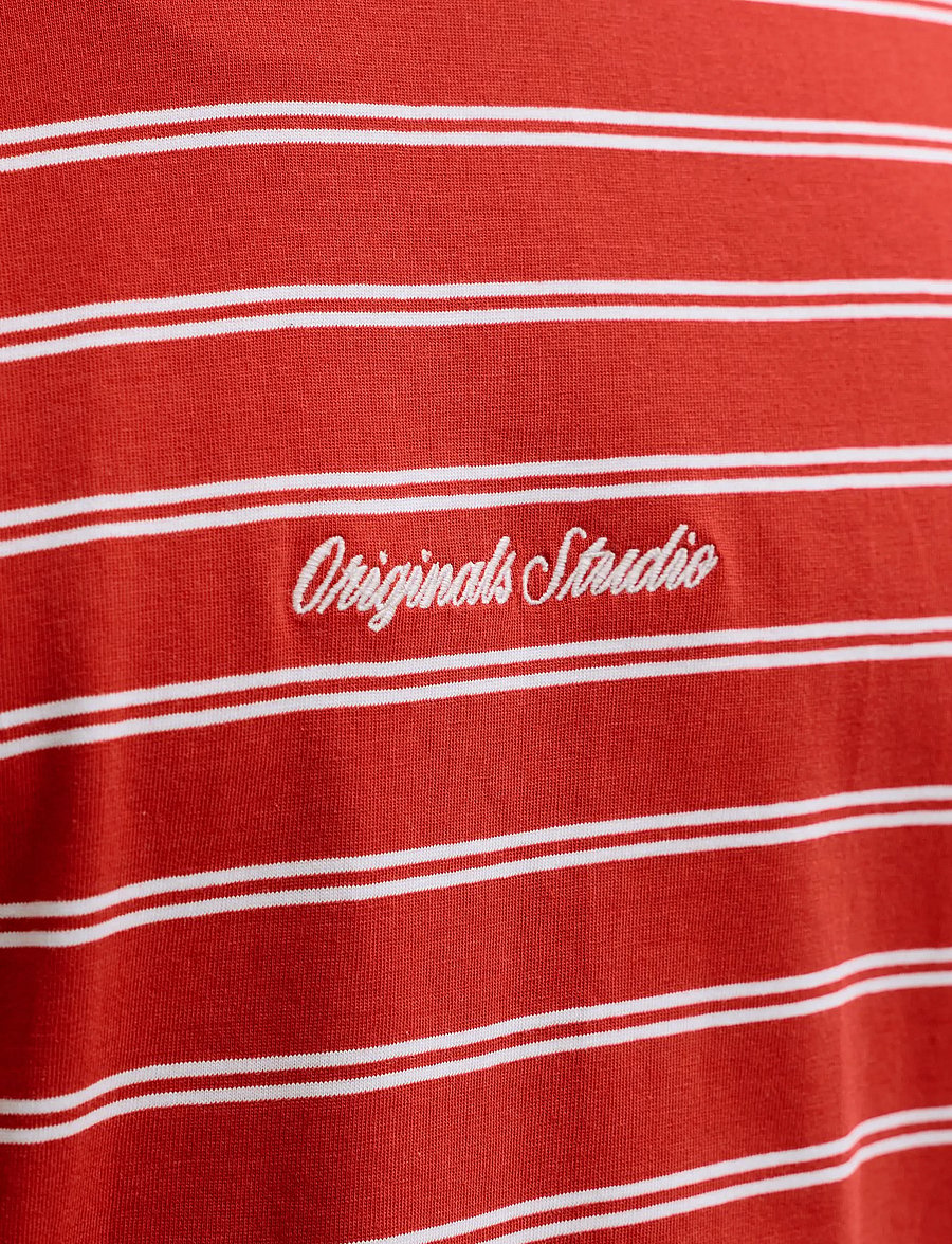 Jack & Jones - JORNORREBRO STRIPE TEE SS CN LN - kurzärmelig - samba - 4