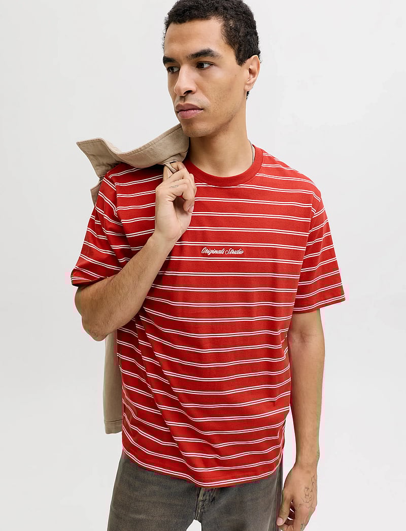 Jack & Jones - JORNORREBRO STRIPE TEE SS CN LN - marškinėliai trumpomis rankovėmis - samba - 5