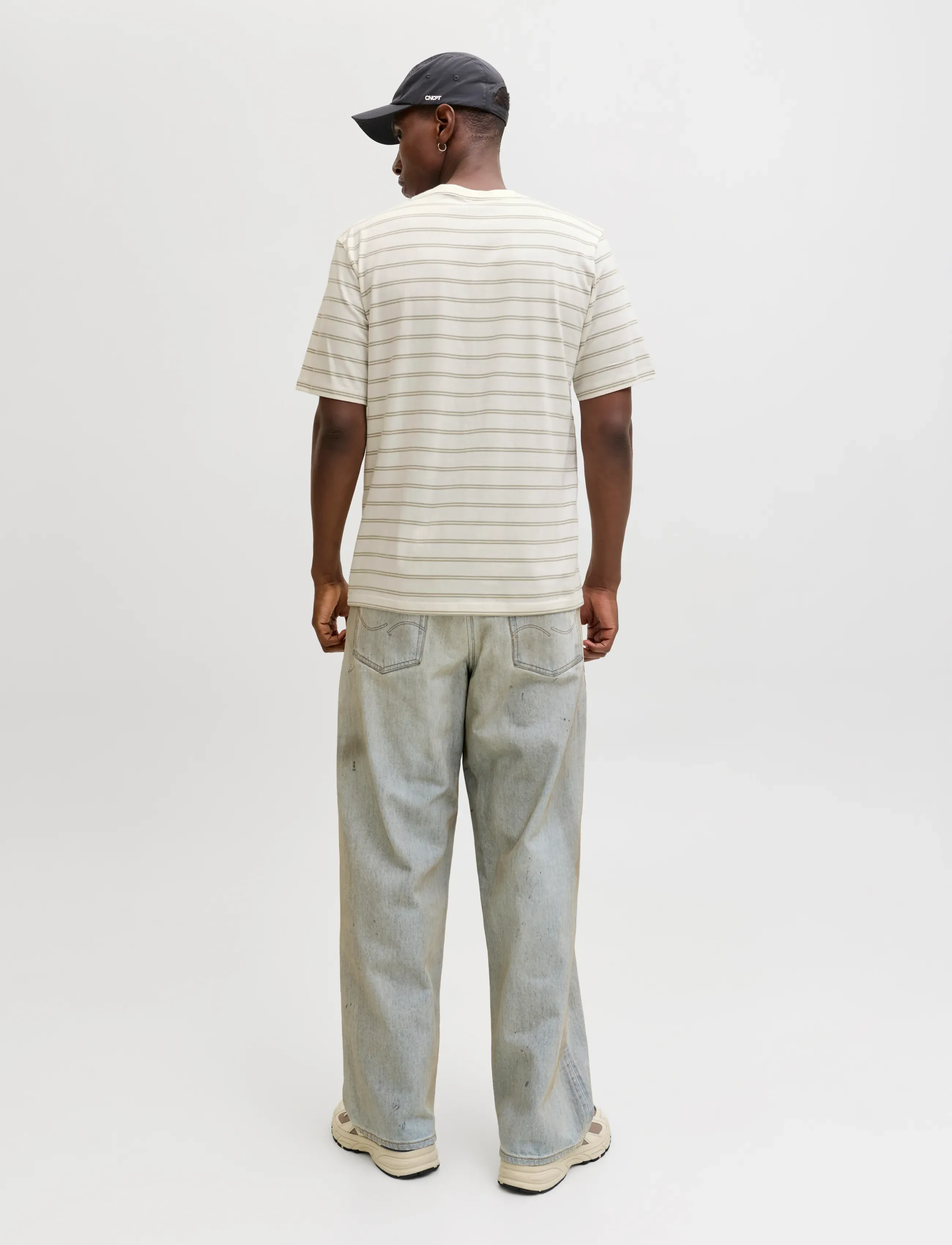 Jack & Jones - JORNORREBRO STRIPE TEE SS CN LN - kortærmede t-shirts - seagrass - 3