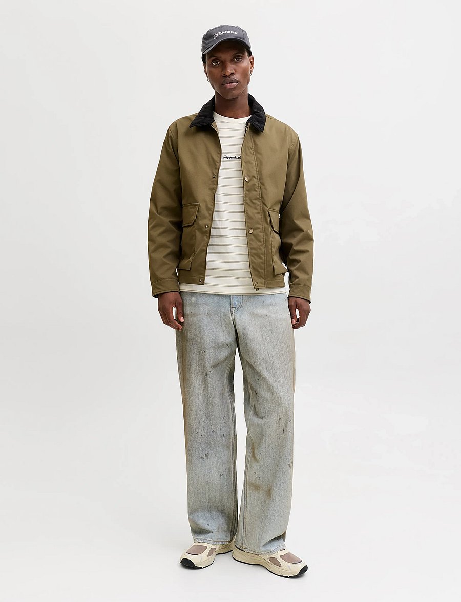 Jack & Jones - JORNORREBRO STRIPE TEE SS CN LN - kurzärmelig - seagrass - 4