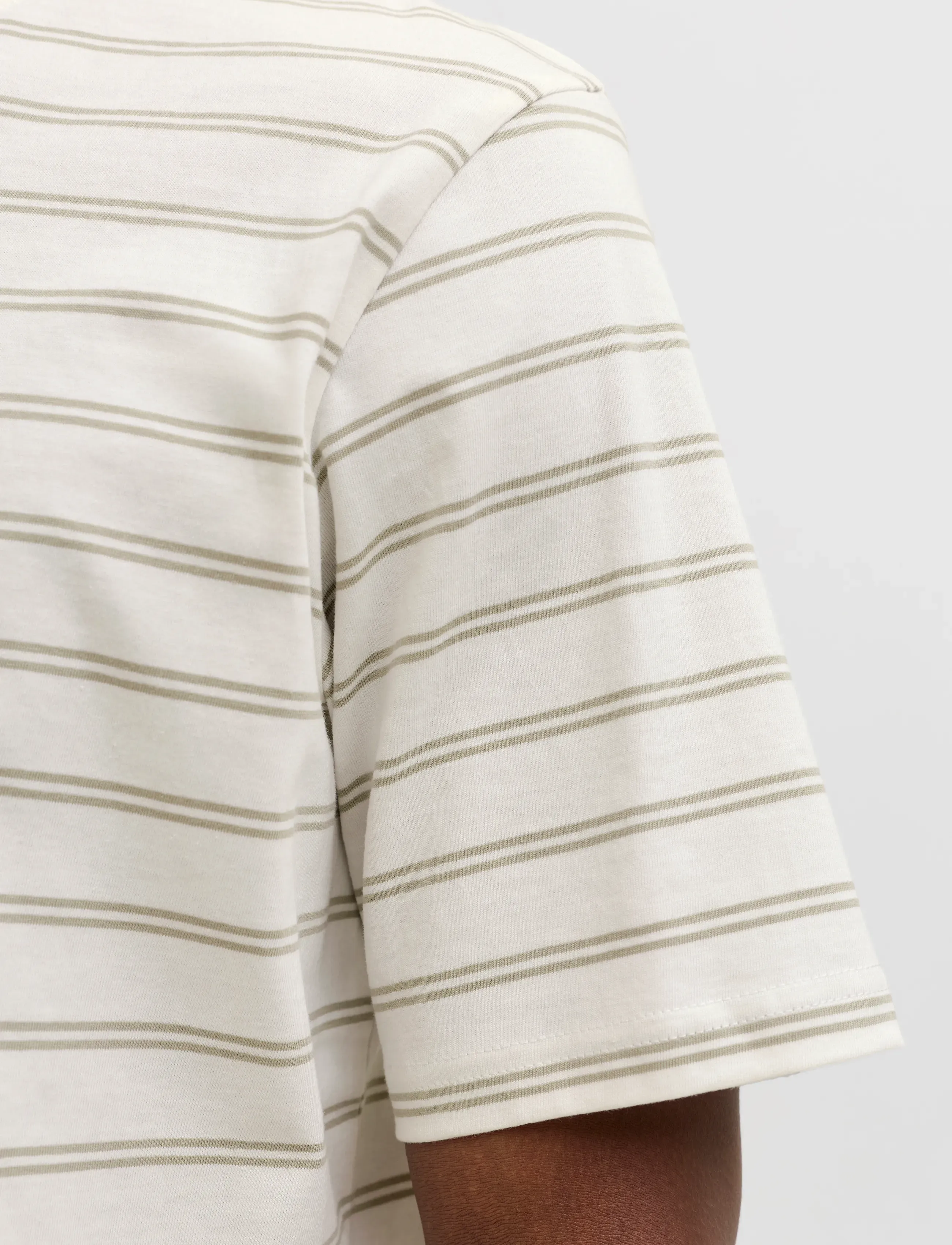 Jack & Jones - JORNORREBRO STRIPE TEE SS CN LN - kortærmede t-shirts - seagrass - 5