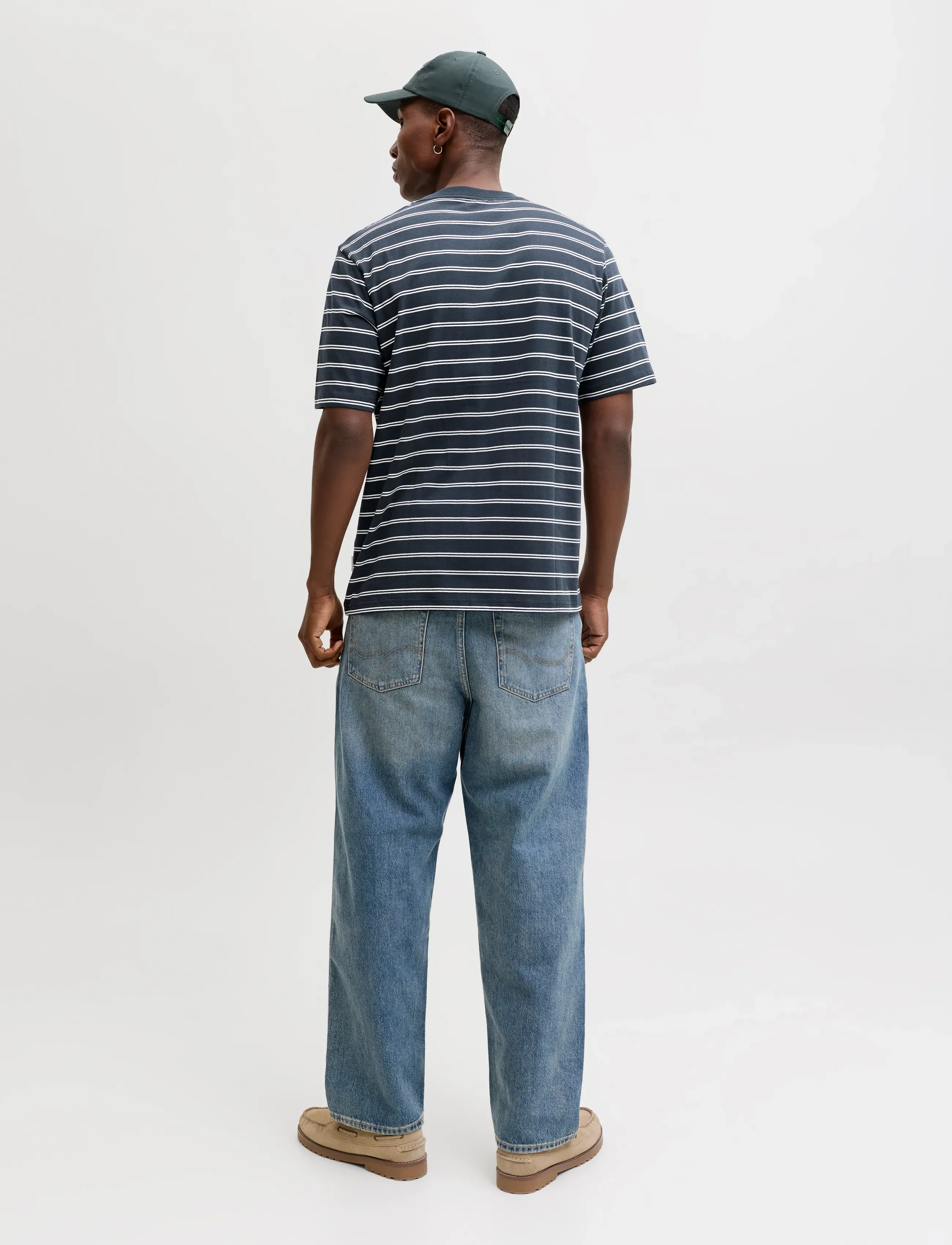Jack & Jones - JORNORREBRO STRIPE TEE SS CN LN - kortærmede t-shirts - sky captain - 2