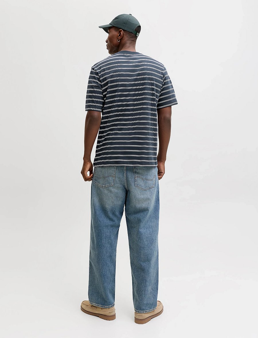 Jack & Jones - JORNORREBRO STRIPE TEE SS CN LN - kurzärmelig - sky captain - 2