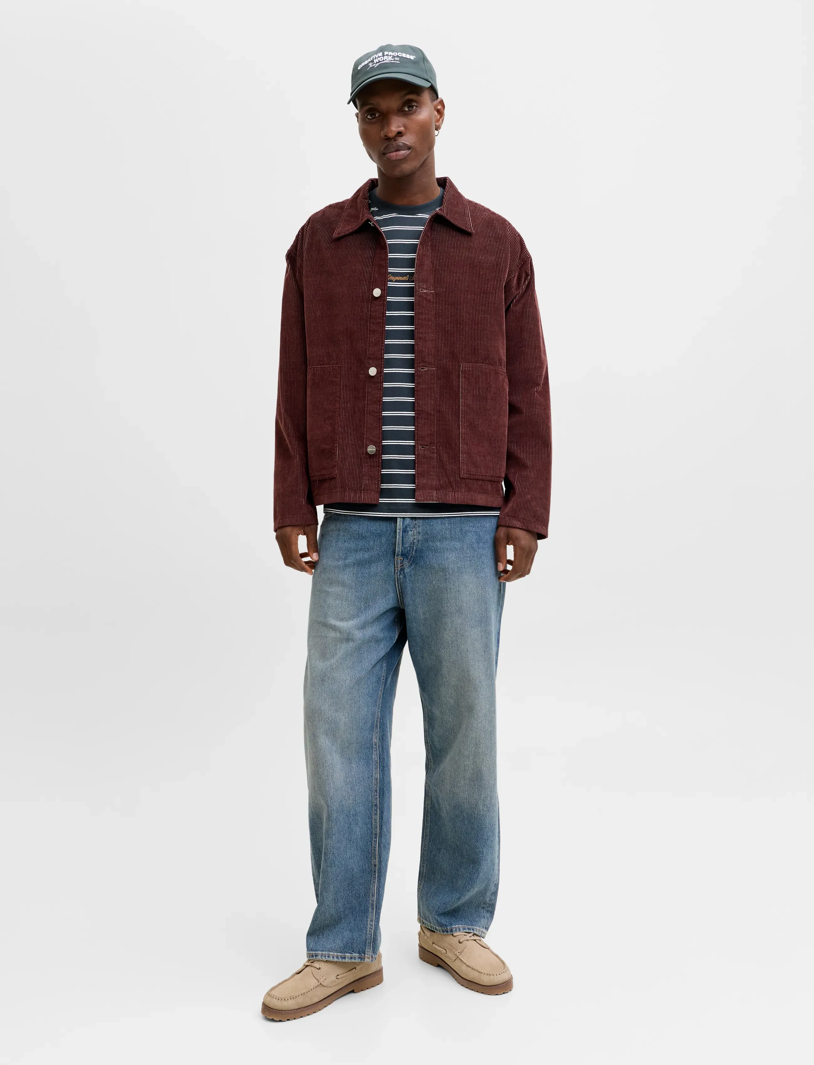 Jack & Jones - JORNORREBRO STRIPE TEE SS CN LN - kortærmede t-shirts - sky captain - 3