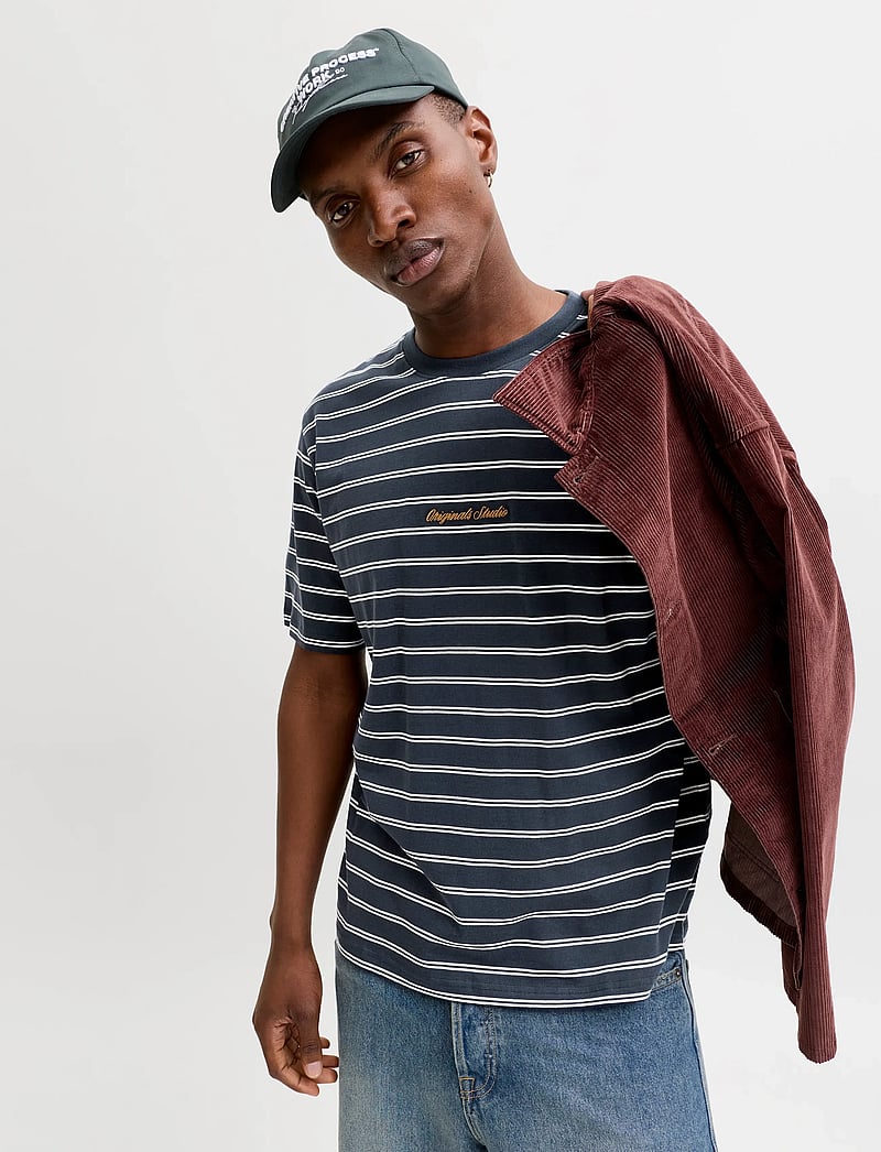 Jack & Jones - JORNORREBRO STRIPE TEE SS CN LN - kurzärmelig - sky captain - 5